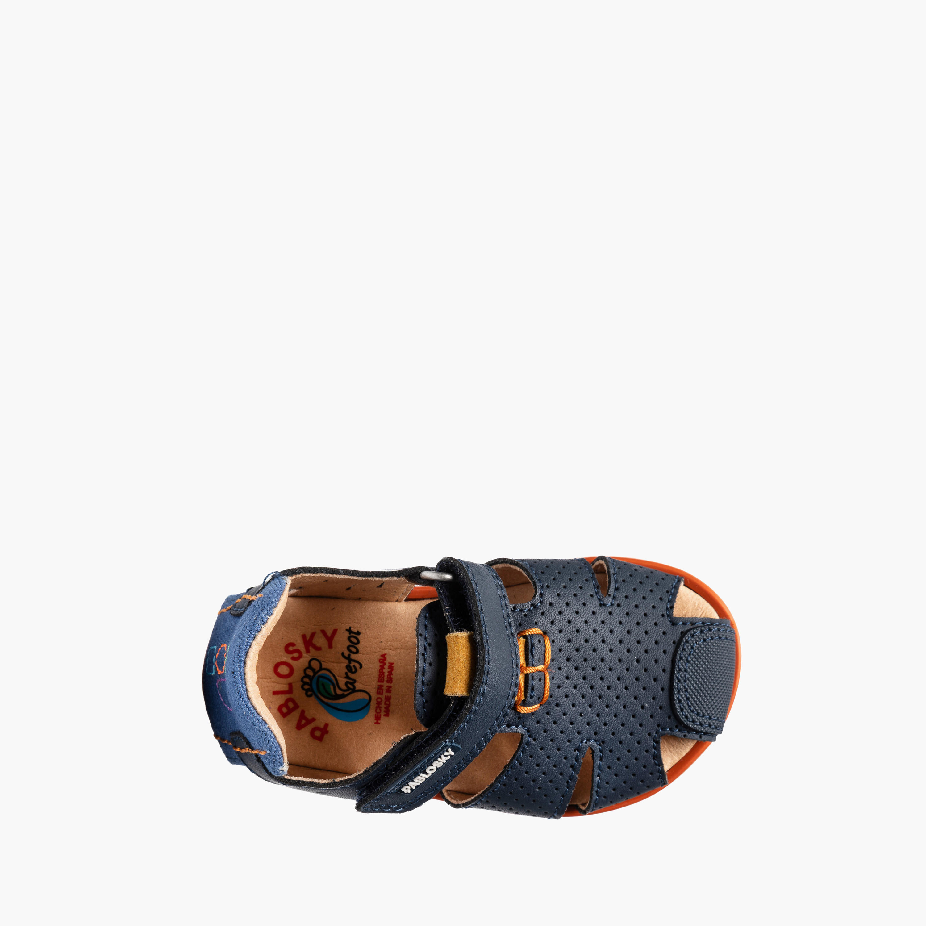 Pablosky Sandals with Hook & Loop Closure with Perforated Design-baby-boys-shoes-sandals-image-4