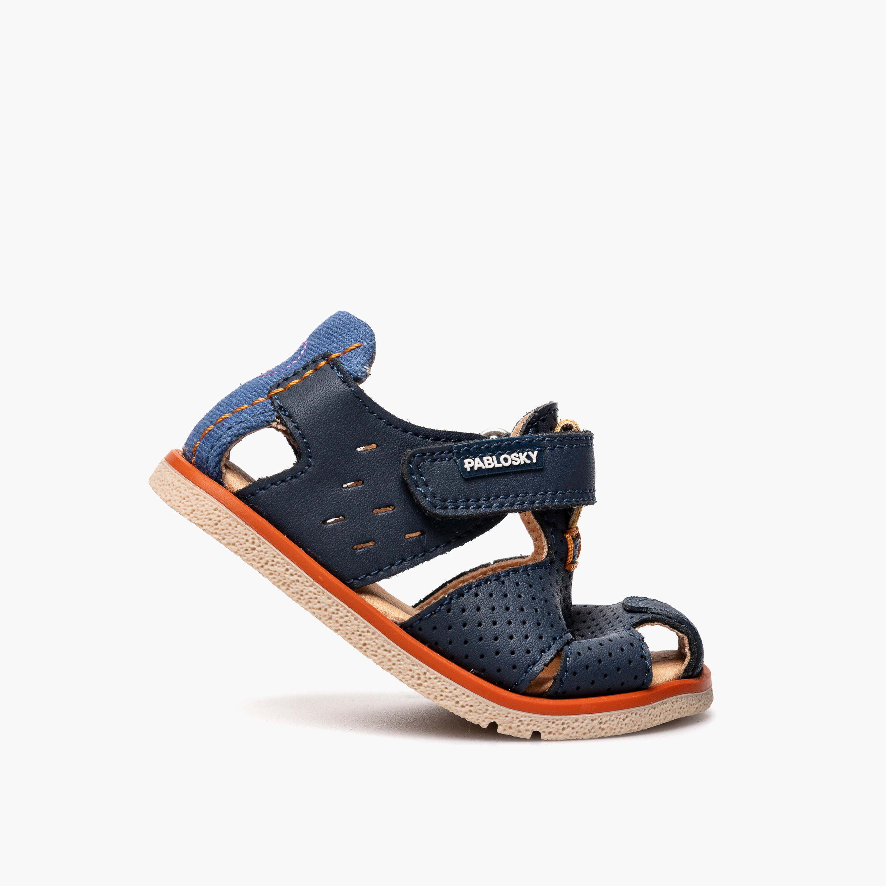 Pablosky Sandals with Hook & Loop Closure with Perforated Design-baby-boys-shoes-sandals-image-5