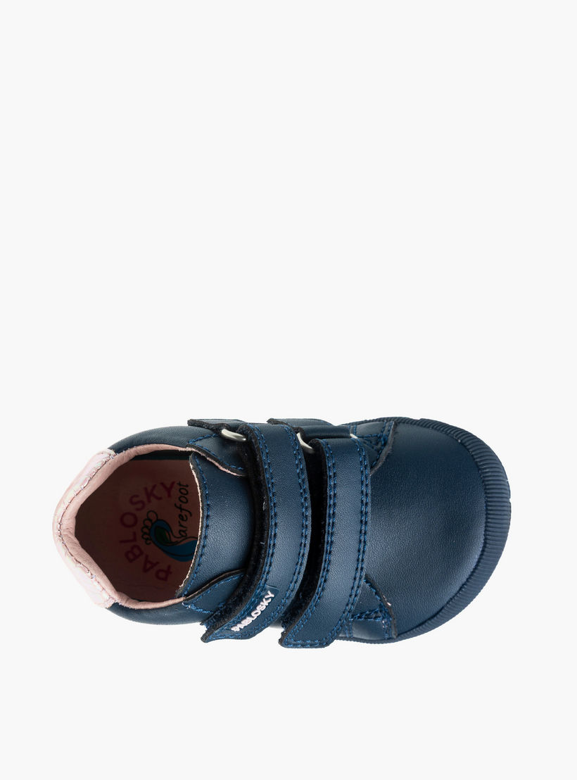 حذاء أطفال جلد بطبعات قطة وبشريط إغلاق لاصق من بابلوسكي-baby-girls-shoes-closedshoes-image-3