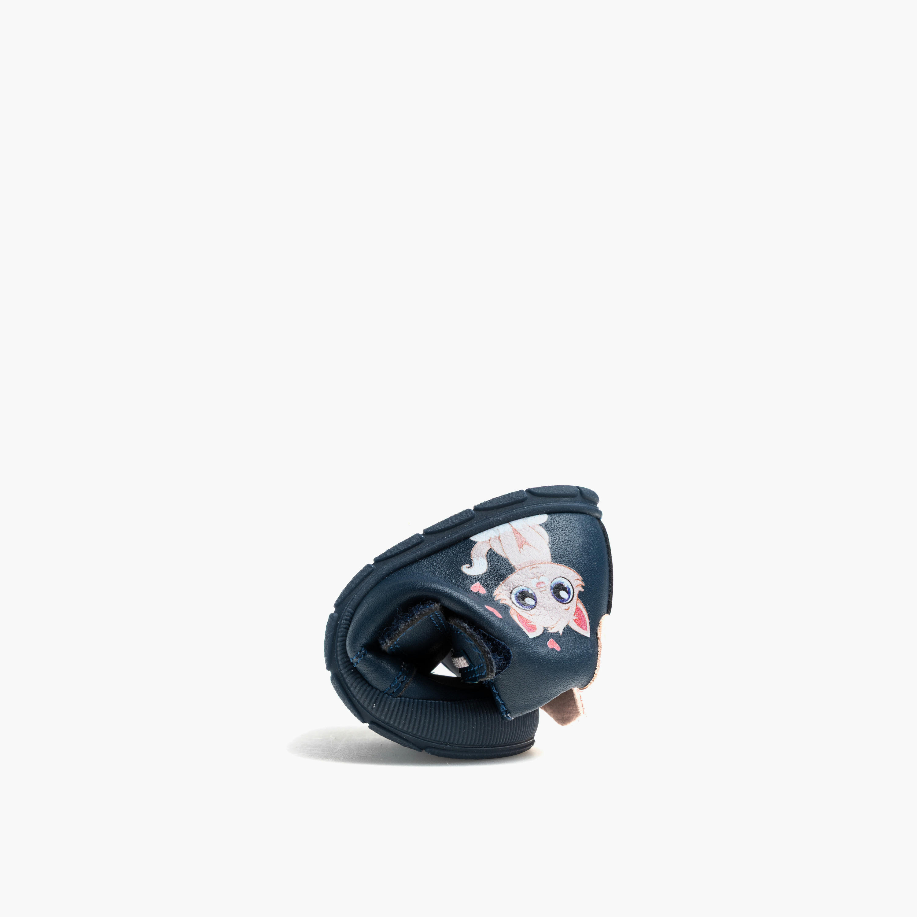 حذاء أطفال جلد بطبعات قطة وبشريط إغلاق لاصق من بابلوسكي-baby-girls-shoes-closedshoes-image-5
