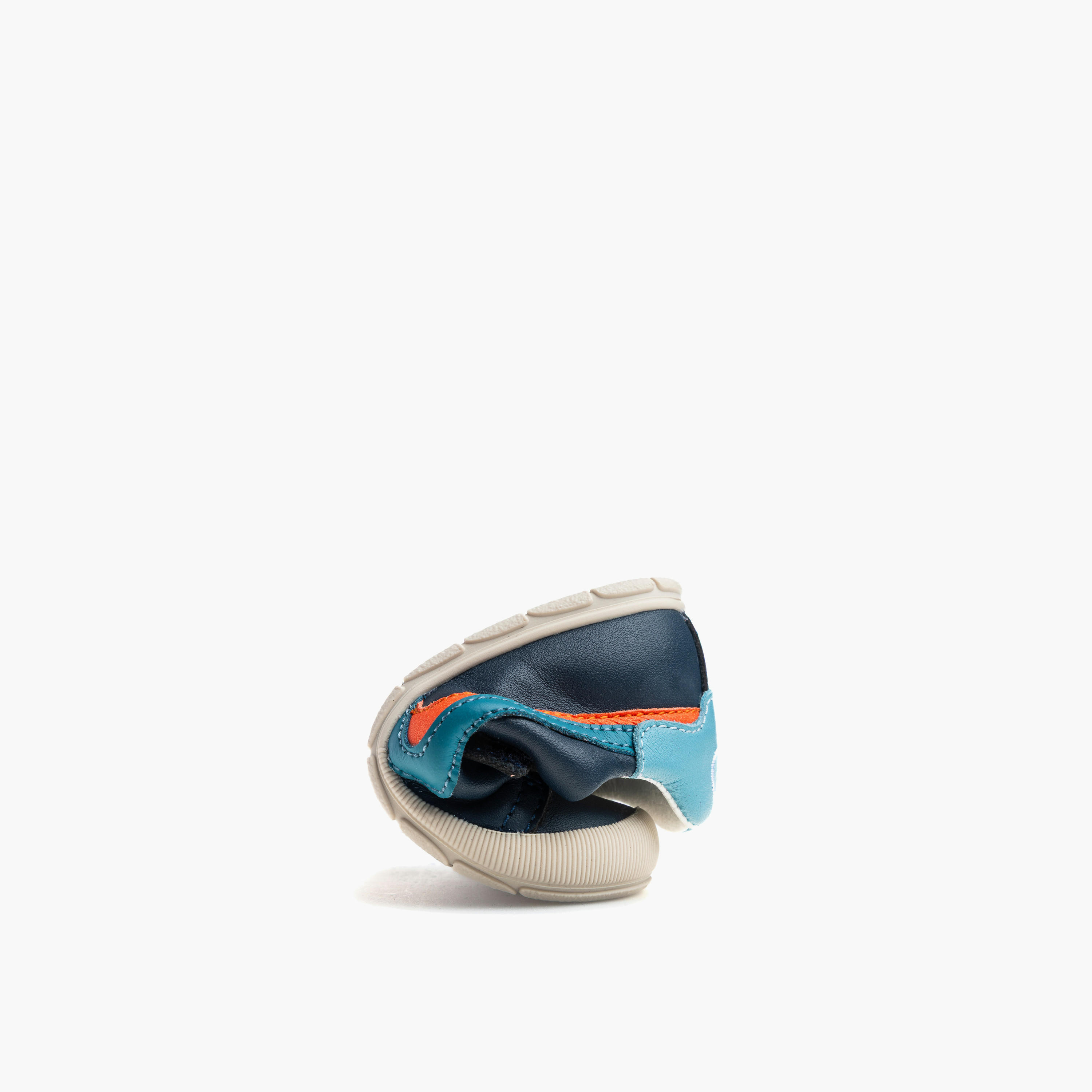 Pablosky Striped Leather Booties with Hook & Loop Closure-baby-boys-shoes-booties-image-5