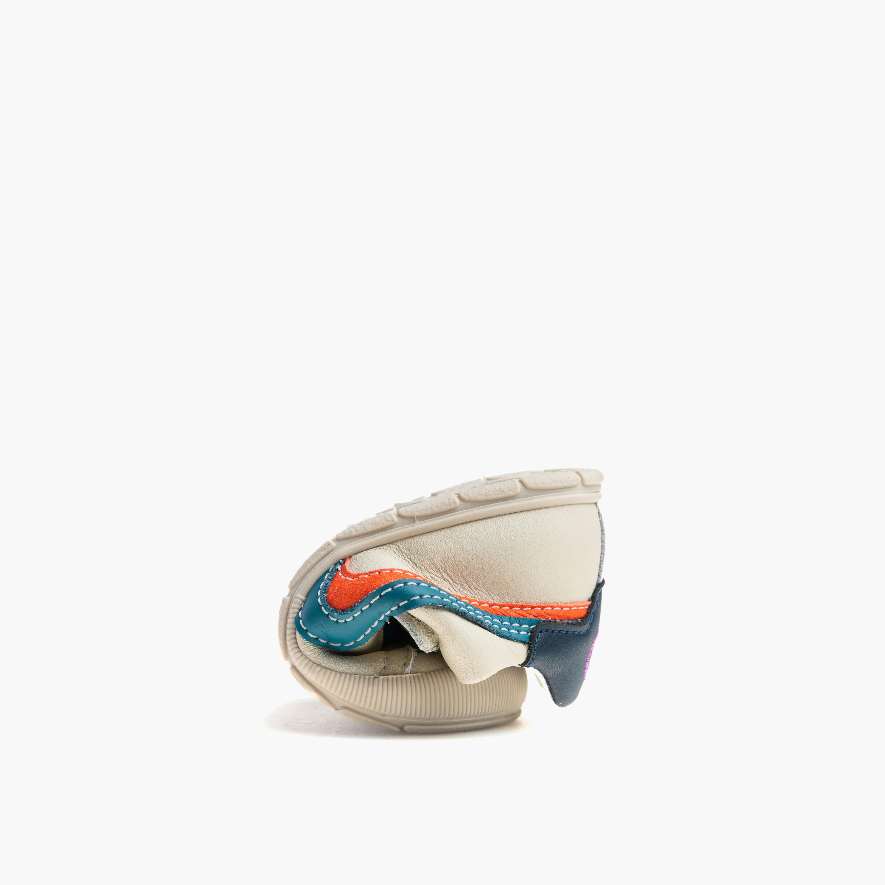 Pablosky Striped Leather Booties with Hook & Loop Closure-baby-boys-shoes-booties-image-5