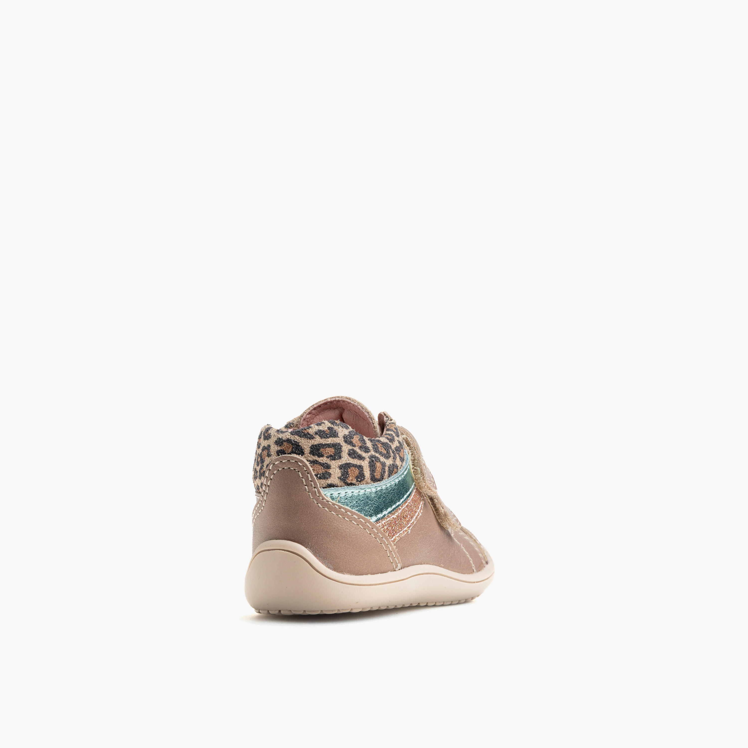 Pablosky Ankle Sneakers with Hook & Loop, Animal Print-baby-girls-shoes-closedshoes-image-2