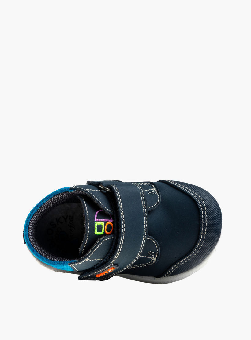 حذاء رياضي للكاحل بشريط إغلاق لاصق وتفاصيل خياطة من بابلوفسكي-baby-boys-shoes-closedshoes-image-3