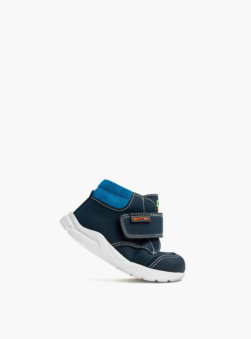 حذاء رياضي للكاحل بشريط إغلاق لاصق وتفاصيل خياطة من بابلوفسكي-baby-boys-shoes-closedshoes-image-4