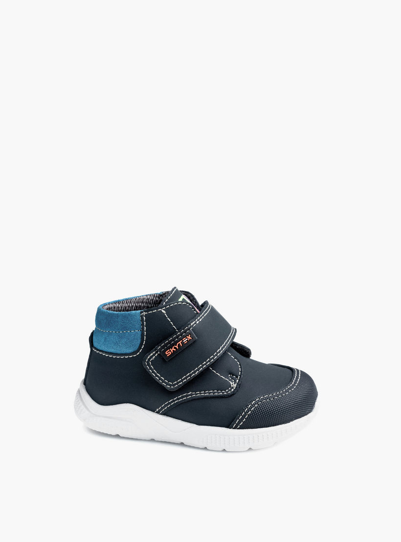 حذاء رياضي للكاحل بشريط إغلاق لاصق وتفاصيل خياطة من بابلوفسكي-baby-boys-shoes-closedshoes-image-7