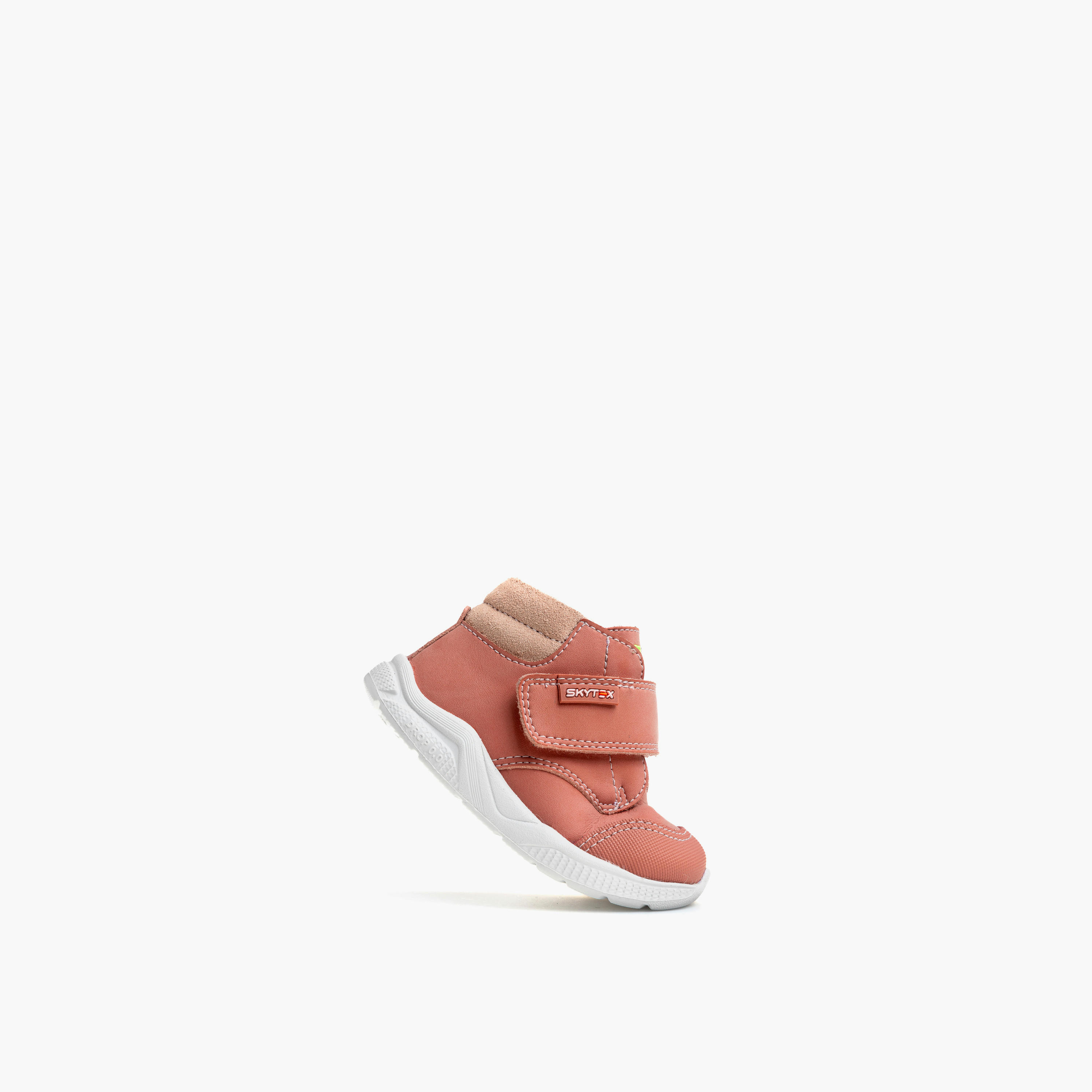 Pablosky Ankle Sneakers with Hook & Loop, Stitch Detail-baby-girls-shoes-closedshoes-image-4