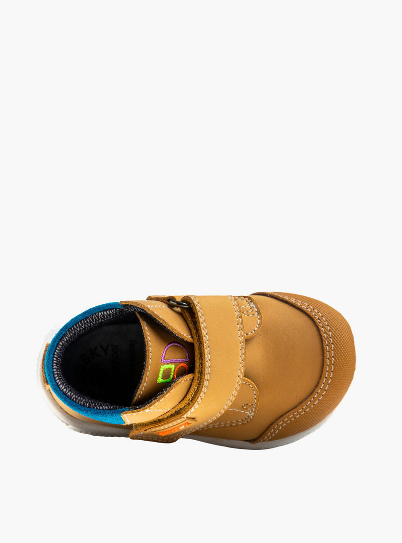 أبوات بشريط إغلاق لاصق وتفاصيل حياكة من بابلوسكي-baby-boys-shoes-closedshoes-image-3