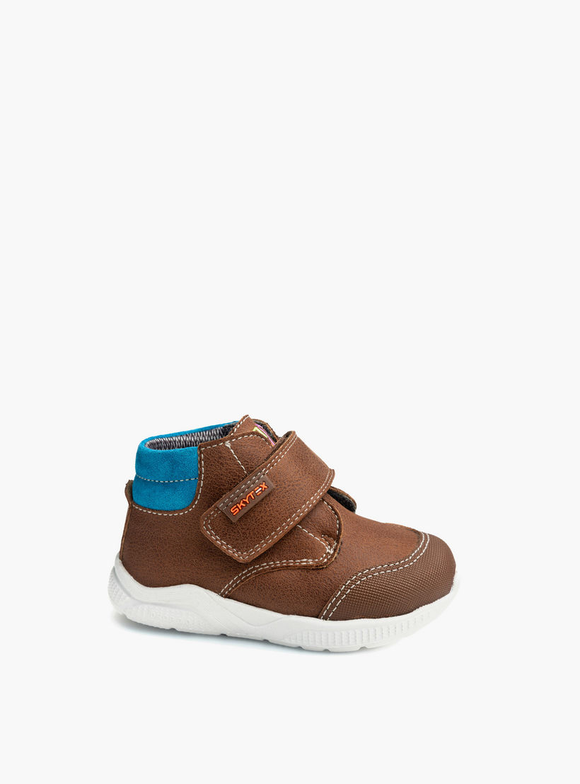 أبوات بشريط إغلاق لاصق وتفاصيل حياكة من بابلوسكي-baby-boys-shoes-closedshoes-image-7