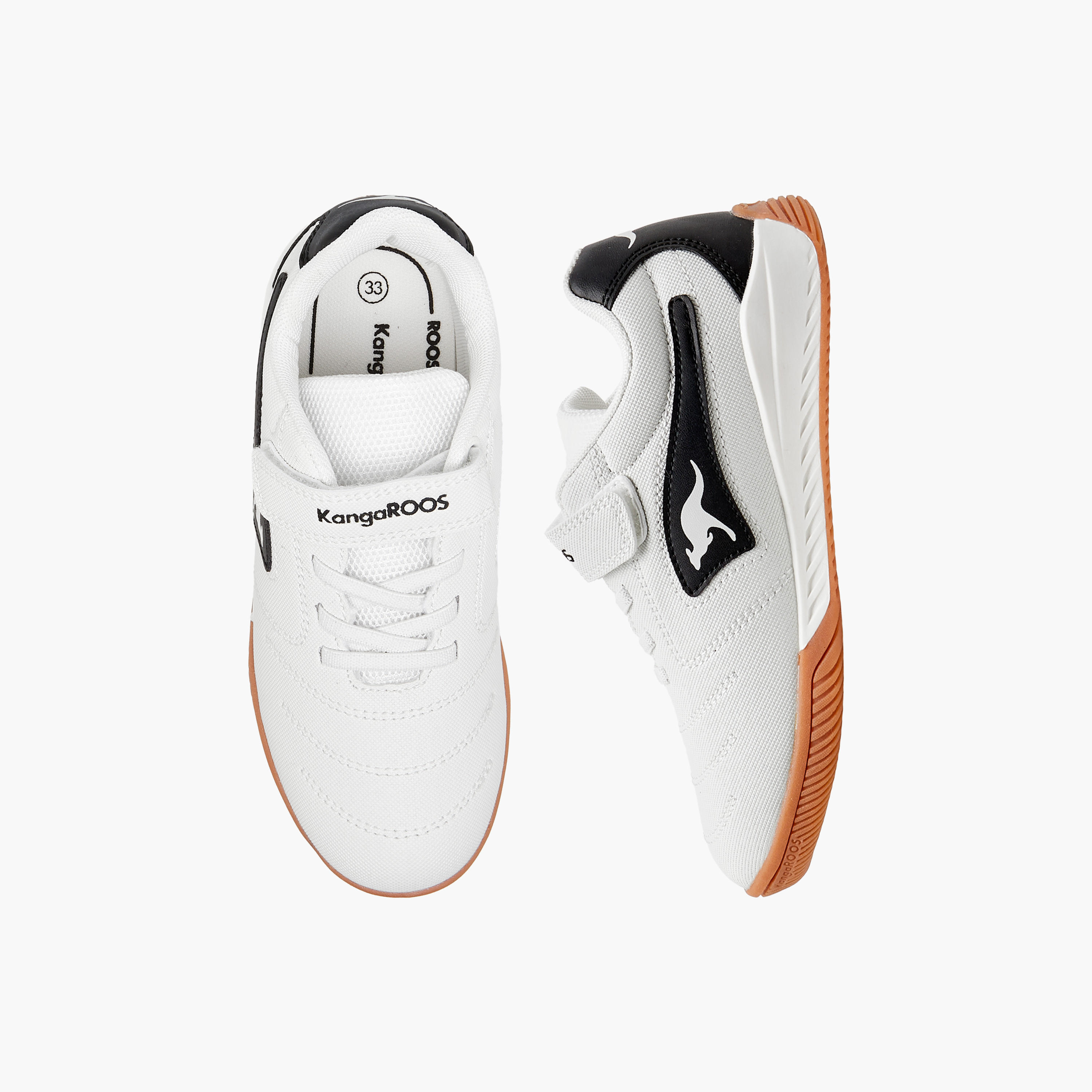 حذاء سنيكرز بشريط إغلاق لاصق وزخارف شعار للأولاد من كانجاروز-boys-shoes-sneakers-image-1