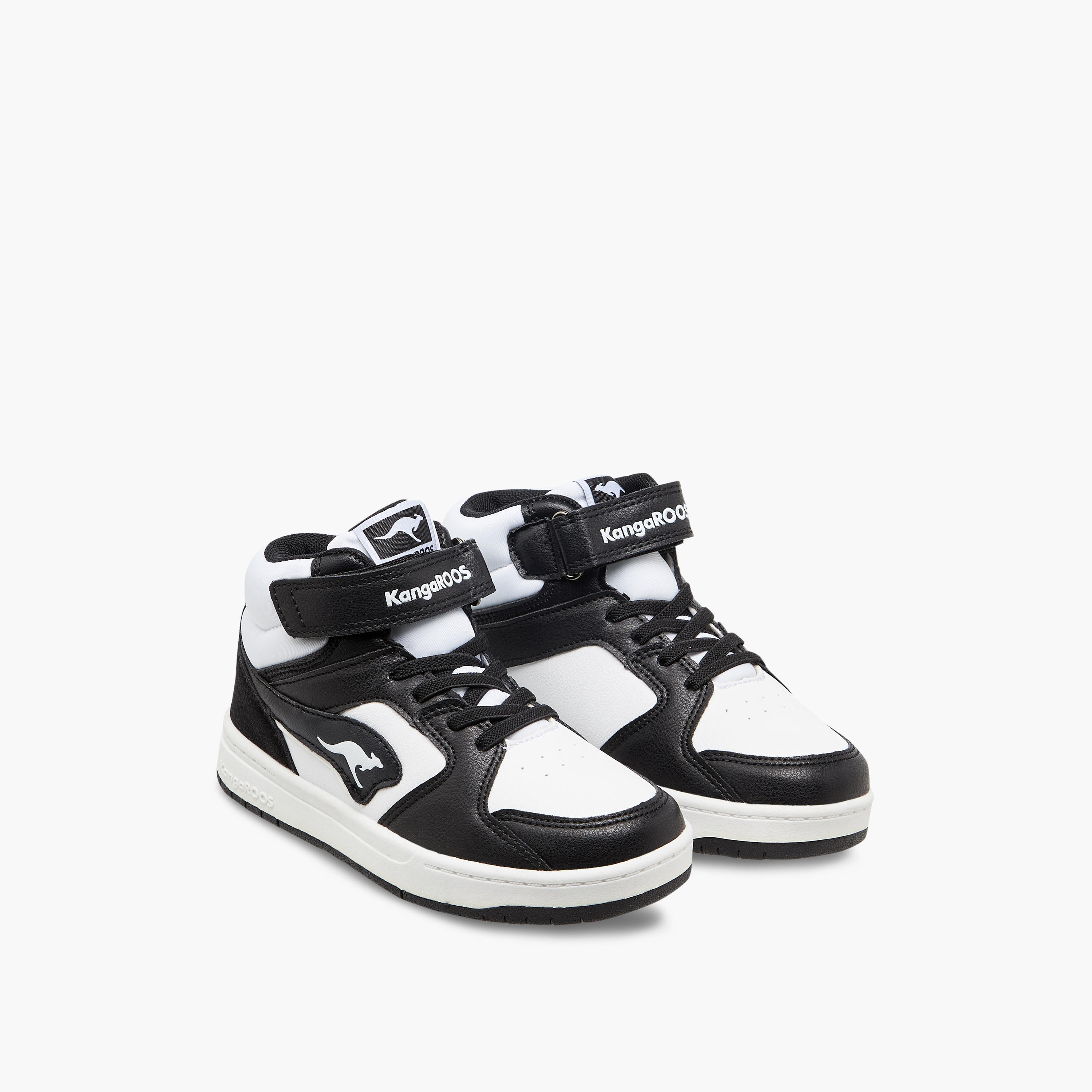 حذاء سنيكرز بقوالب ملونة ورقبة عالية وشريط إغلاق لاصق للأولاد من كانجاروز-boys-shoes-sneakers-image-1
