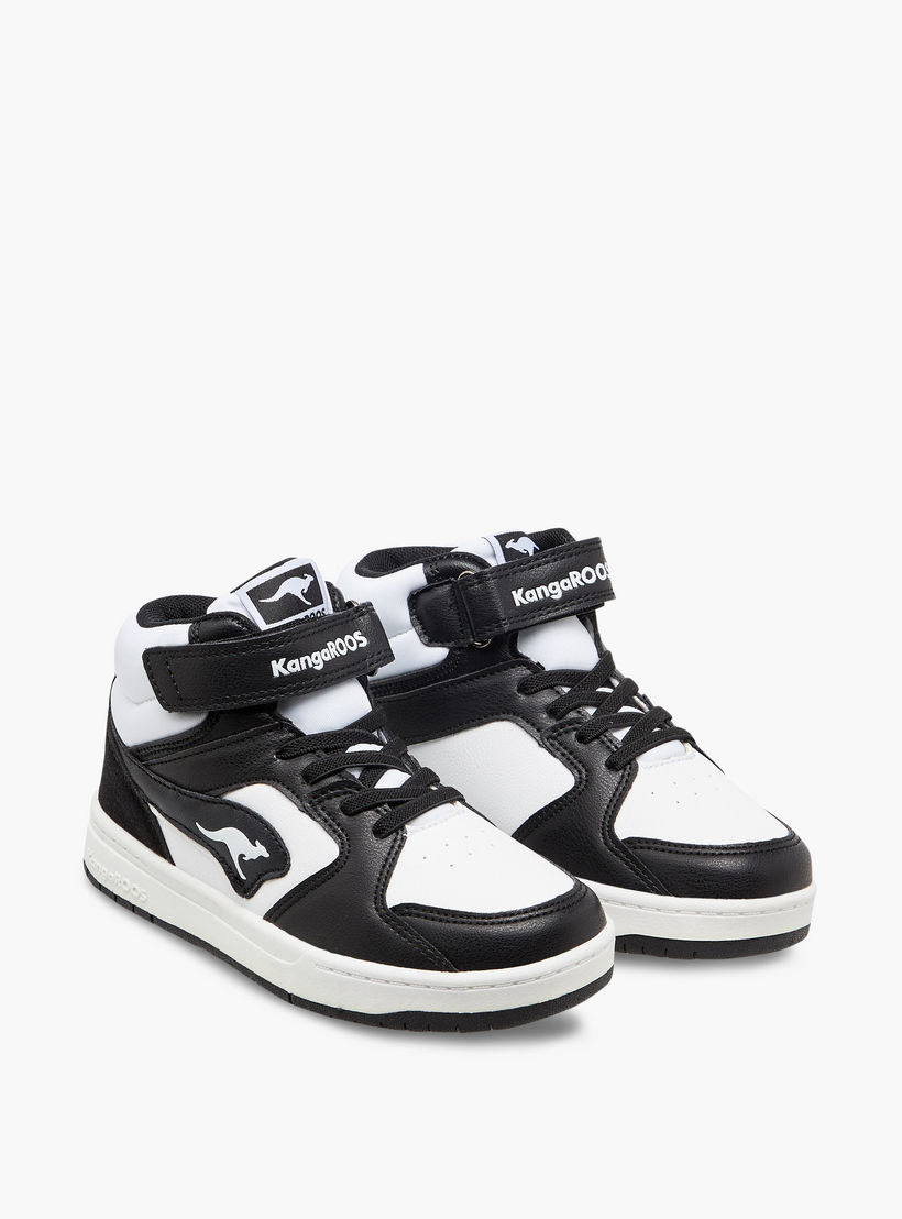 حذاء سنيكرز بقوالب ملونة ورقبة عالية وشريط إغلاق لاصق للأولاد من كانجاروز-boys-shoes-sneakers-image-1