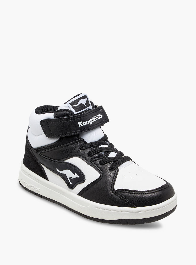 حذاء سنيكرز بقوالب ملونة ورقبة عالية وشريط إغلاق لاصق للأولاد من كانجاروز-boys-shoes-sneakers-image-2