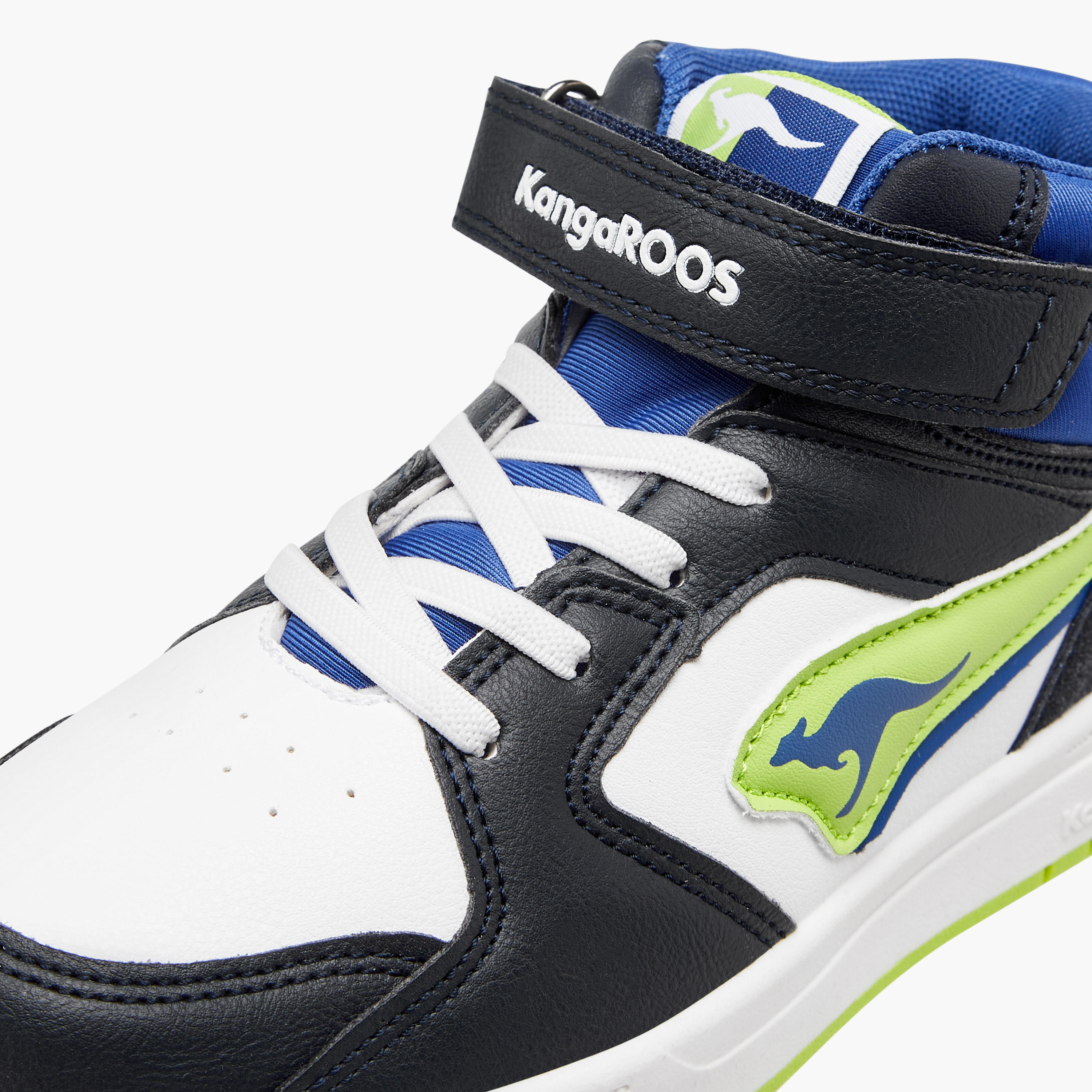 حذاء سنيكرز بقوالب ملونة ورقبة عالية وشريط إغلاق لاصق للأولاد من كانجاروز-boys-shoes-sneakers-image-4