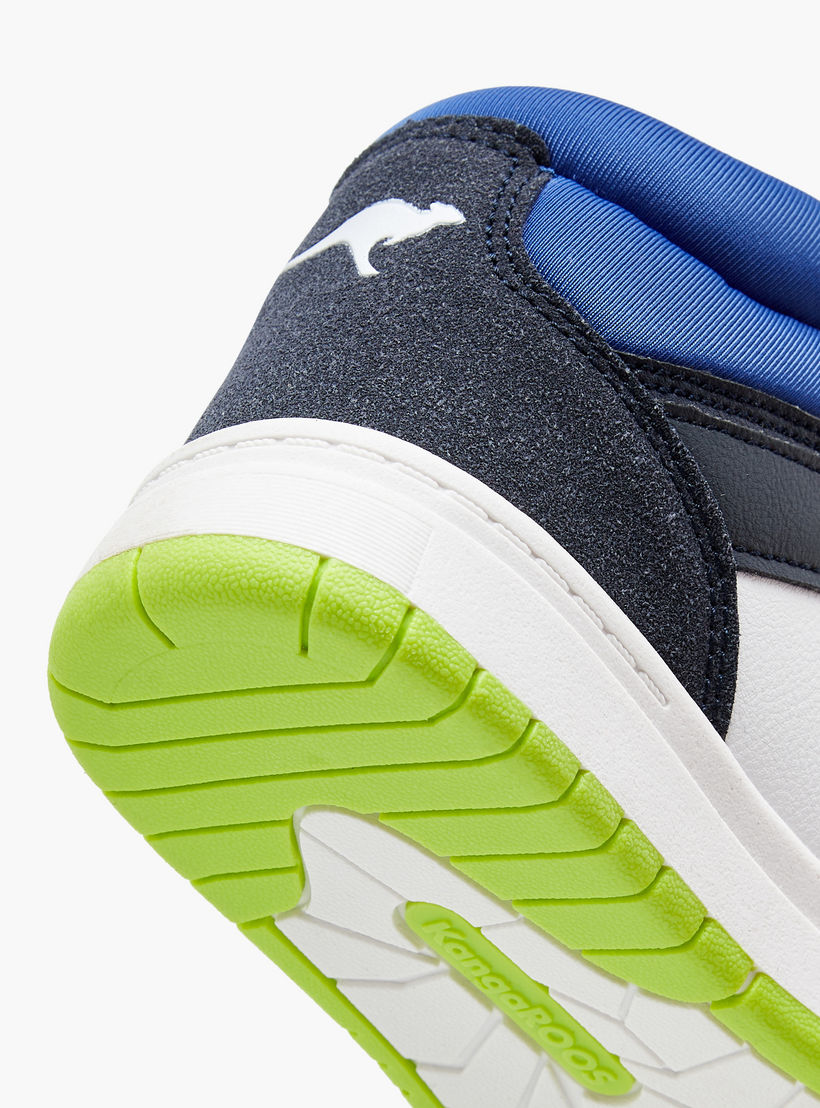 حذاء سنيكرز بقوالب ملونة ورقبة عالية وشريط إغلاق لاصق للأولاد من كانجاروز-boys-shoes-sneakers-image-5