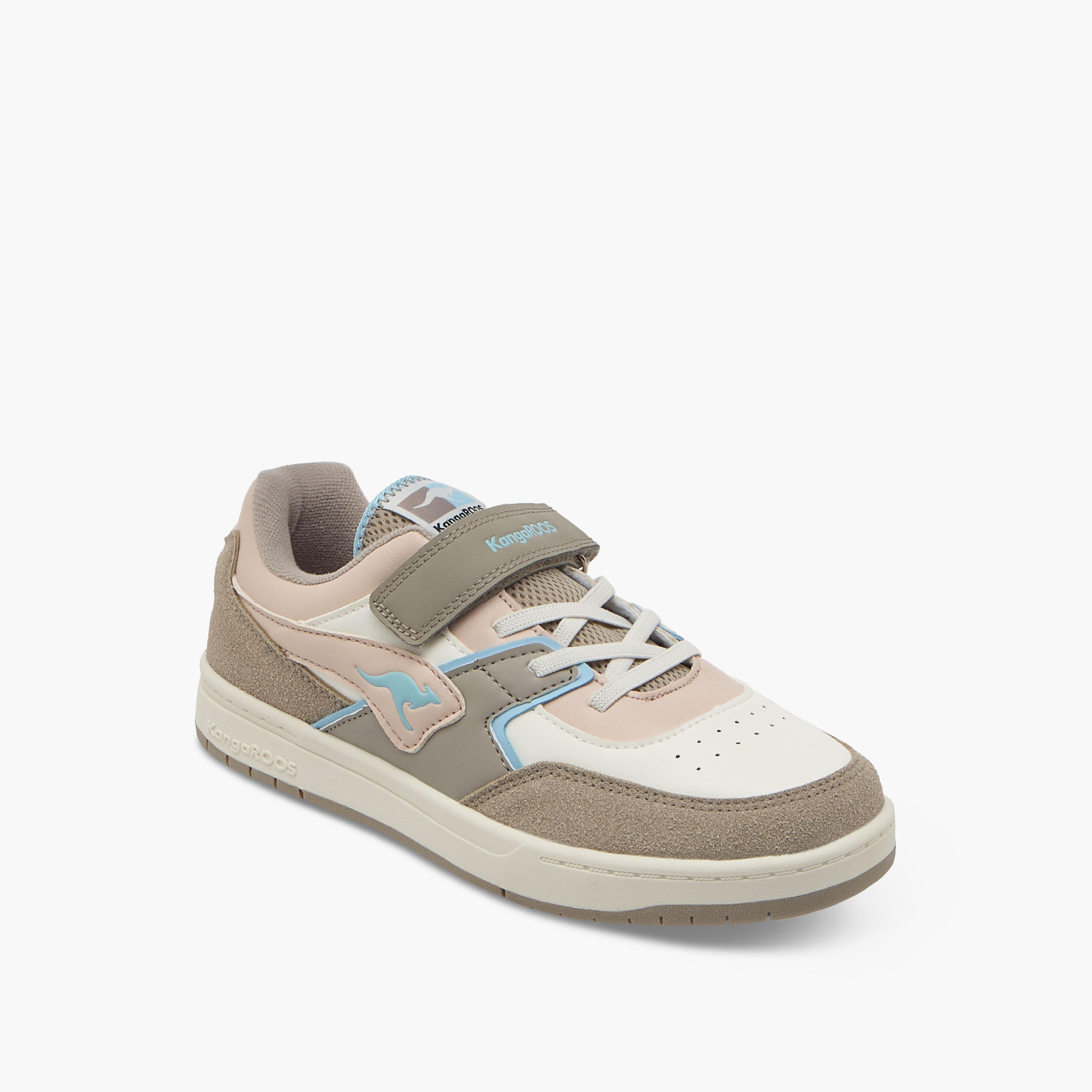 حذاء سنيكرز متعدد التصاميم بشريط إغلاق لاصق للبنات من كانجاروز-girls-shoes-sneakers-image-2