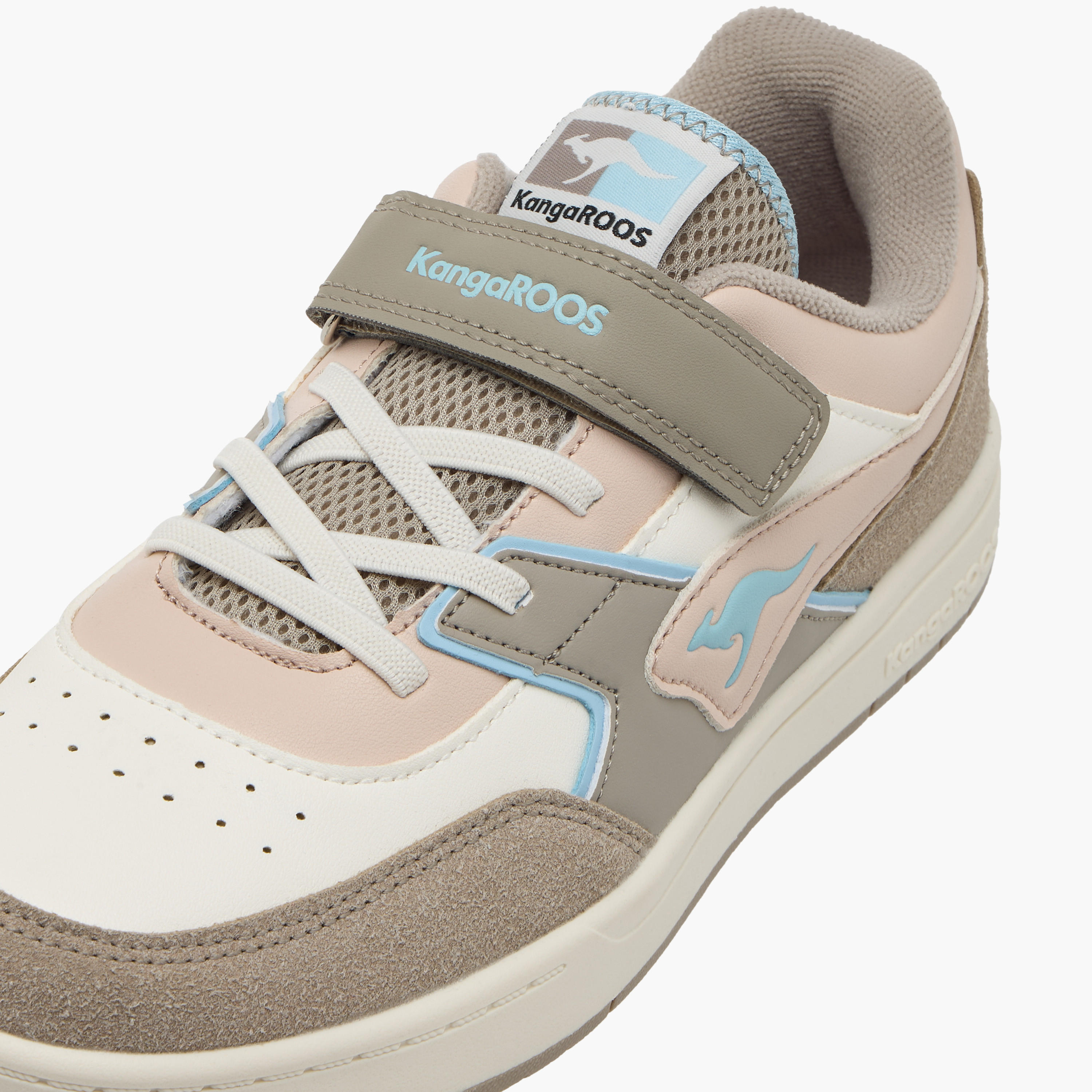 حذاء سنيكرز متعدد التصاميم بشريط إغلاق لاصق للبنات من كانجاروز-girls-shoes-sneakers-image-4