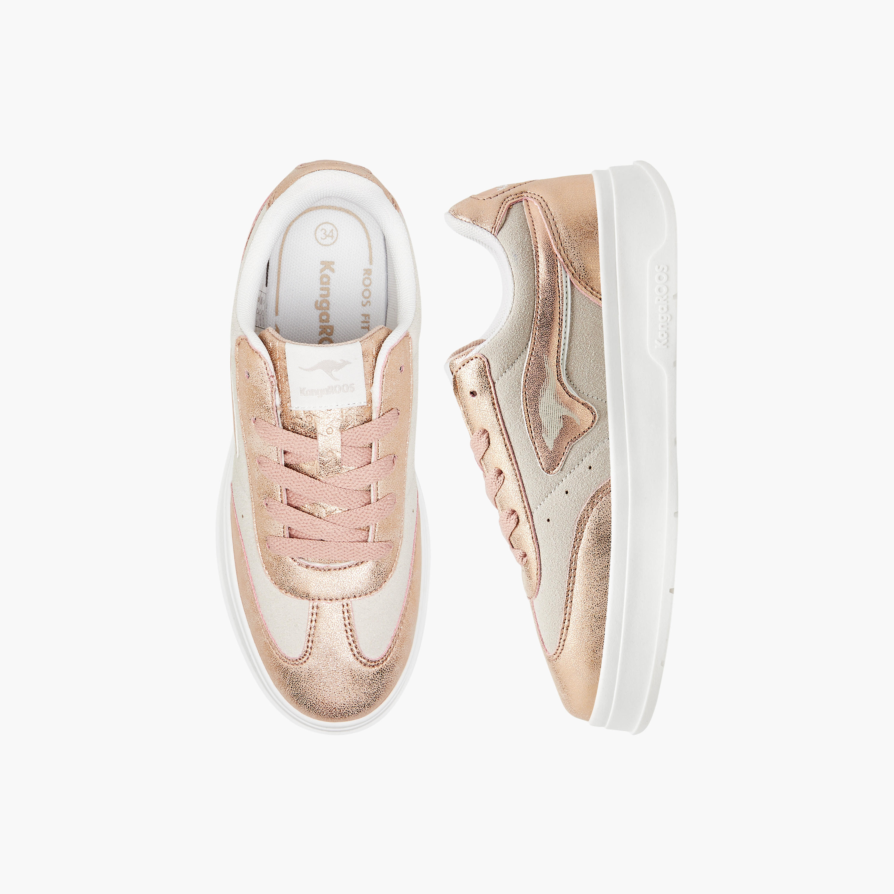 حذاء سنيكرز برباط إغلاق للبنات من كانجاروس-girls-shoes-sneakers-image-1