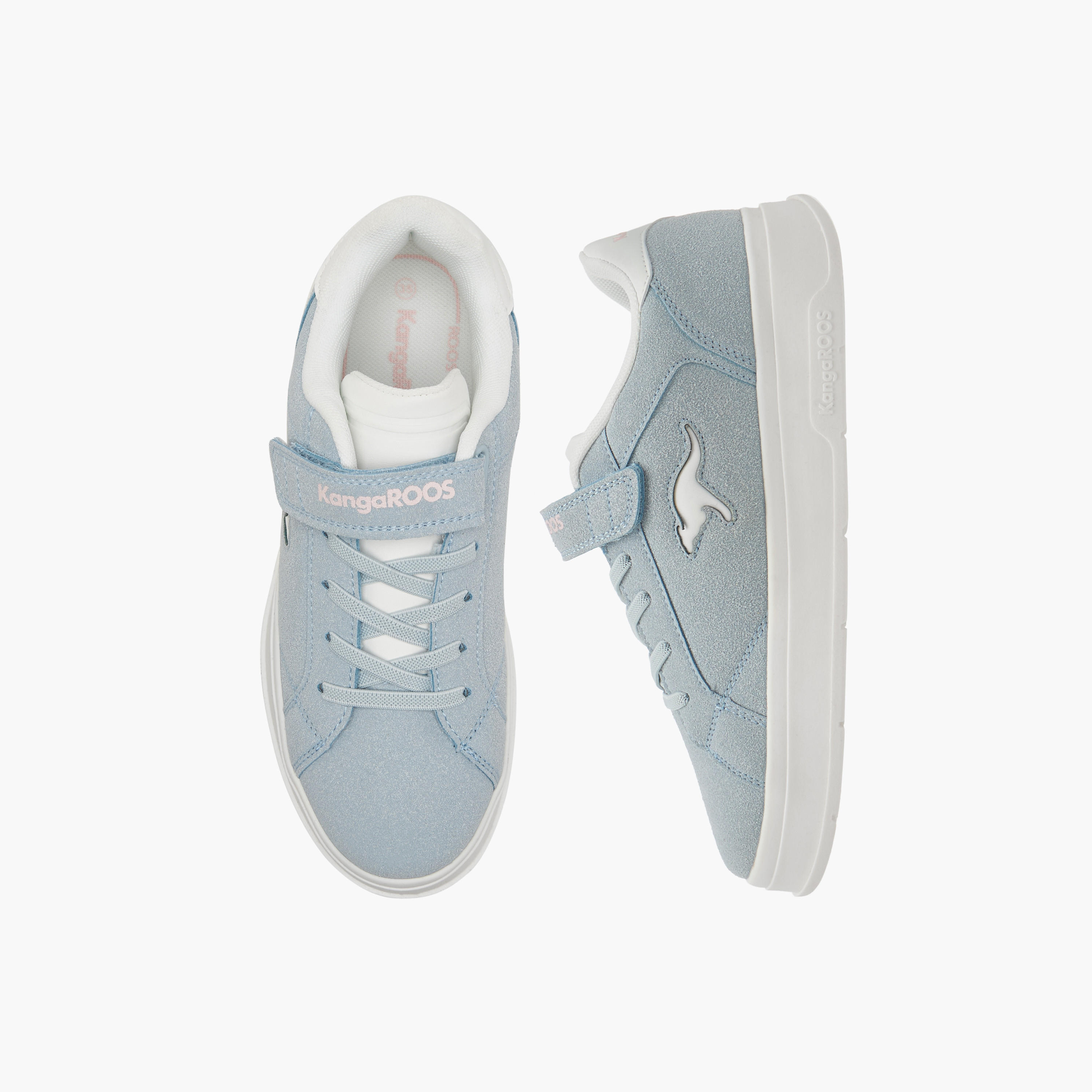 حذاء سنيكرز متعدد التصاميم بشريط إغلاق لاصق للبنات من كانجاروز-girls-shoes-sneakers-image-1