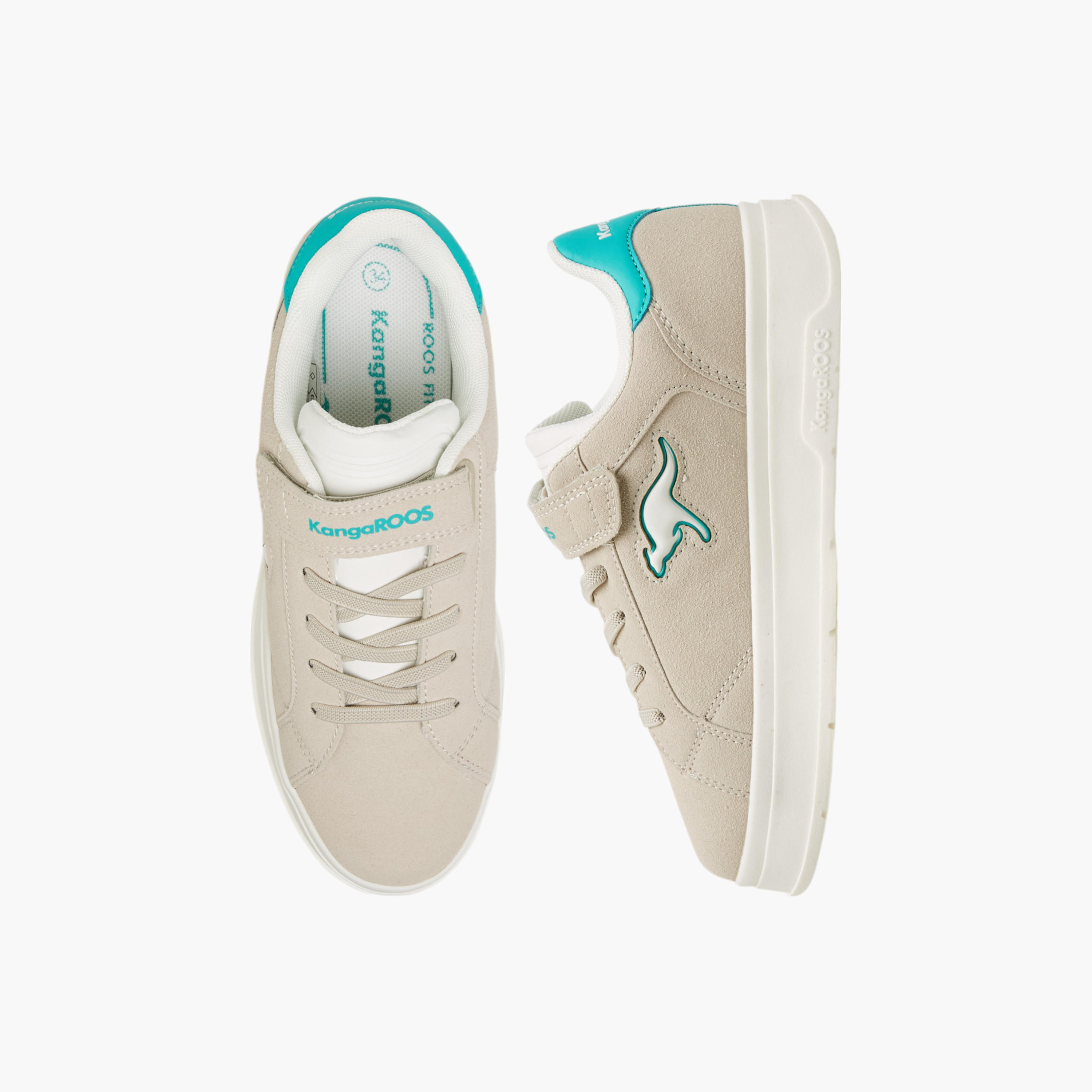 KangaROOS Girls' Panelled Sneakers with Hook and Loop Closure-girls-shoes-sneakers-image-1