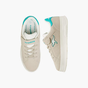 KangaROOS Girls' Panelled Sneakers with Hook and Loop Closure-girls-shoes-sports-image-1