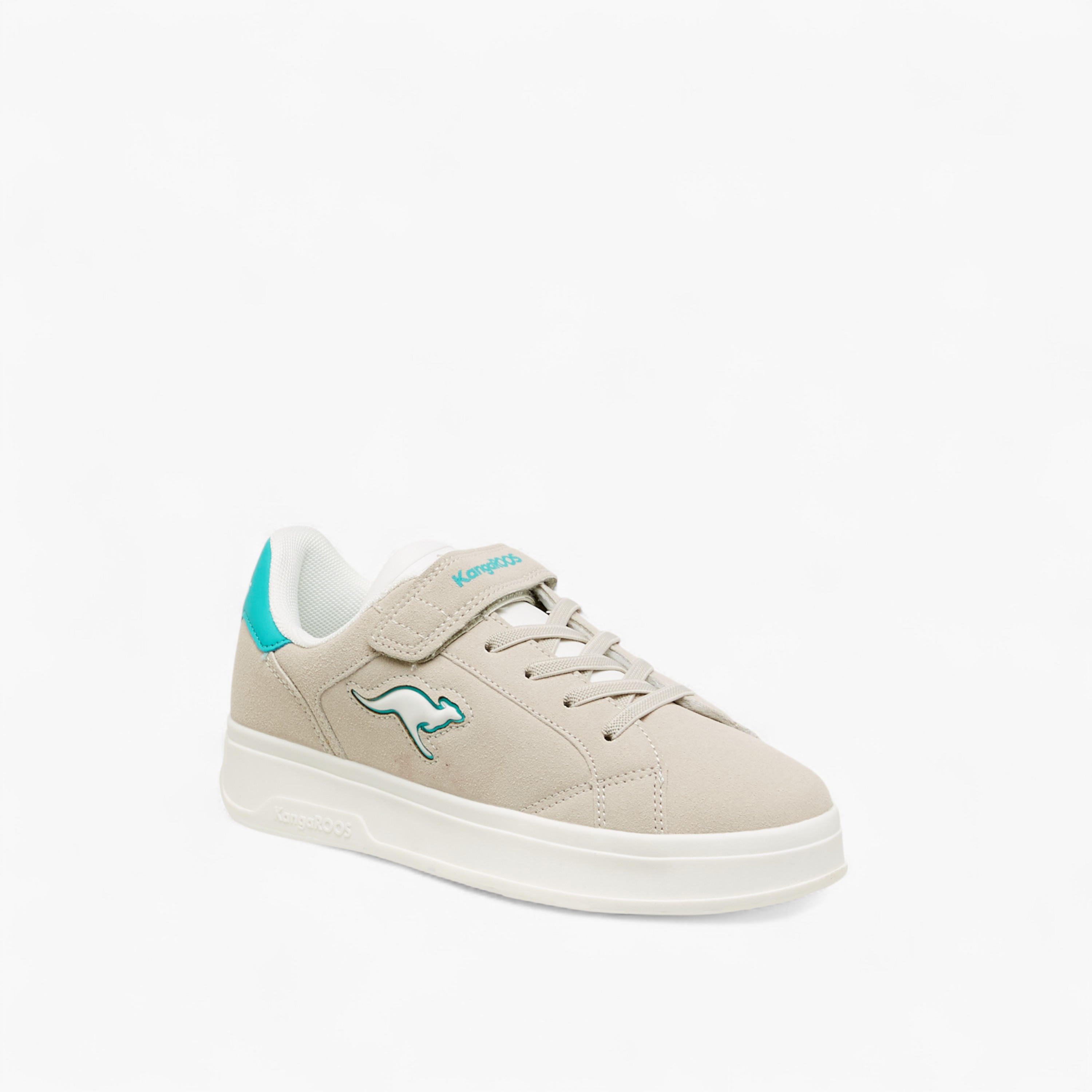 KangaROOS Girls' Panelled Sneakers with Hook and Loop Closure-girls-shoes-sneakers-image-2