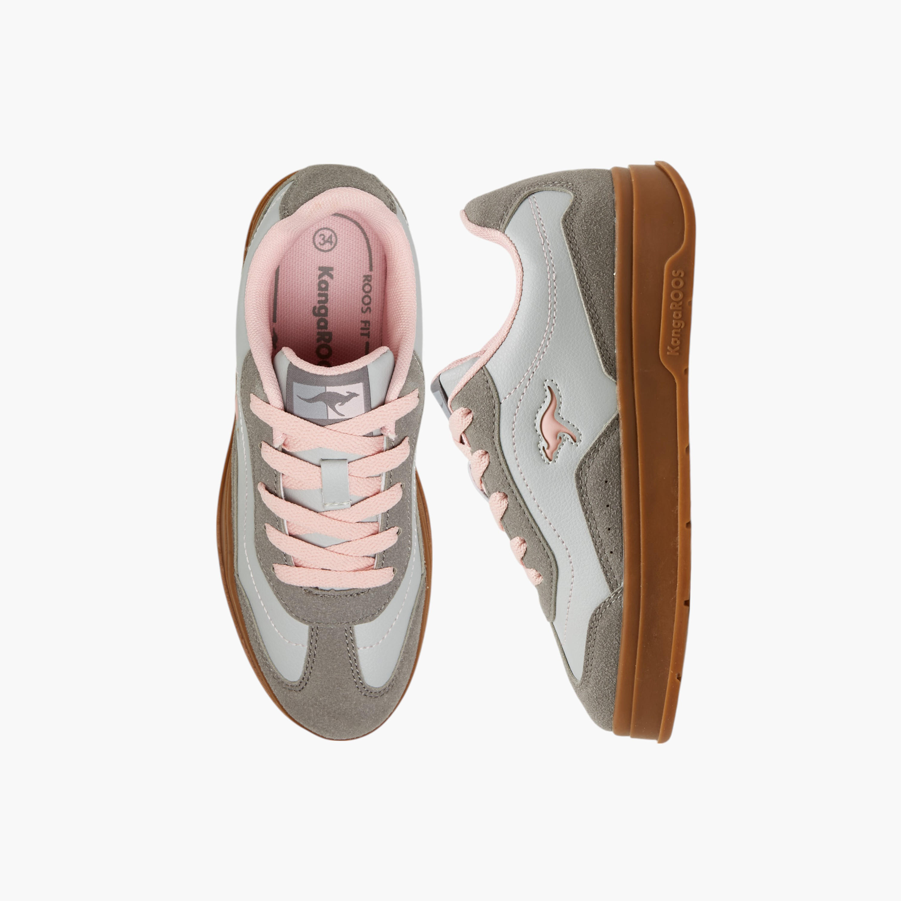 حذاء سنيكرز برباط إغلاق للبنات من كانجاروز-girls-shoes-sneakers-image-1