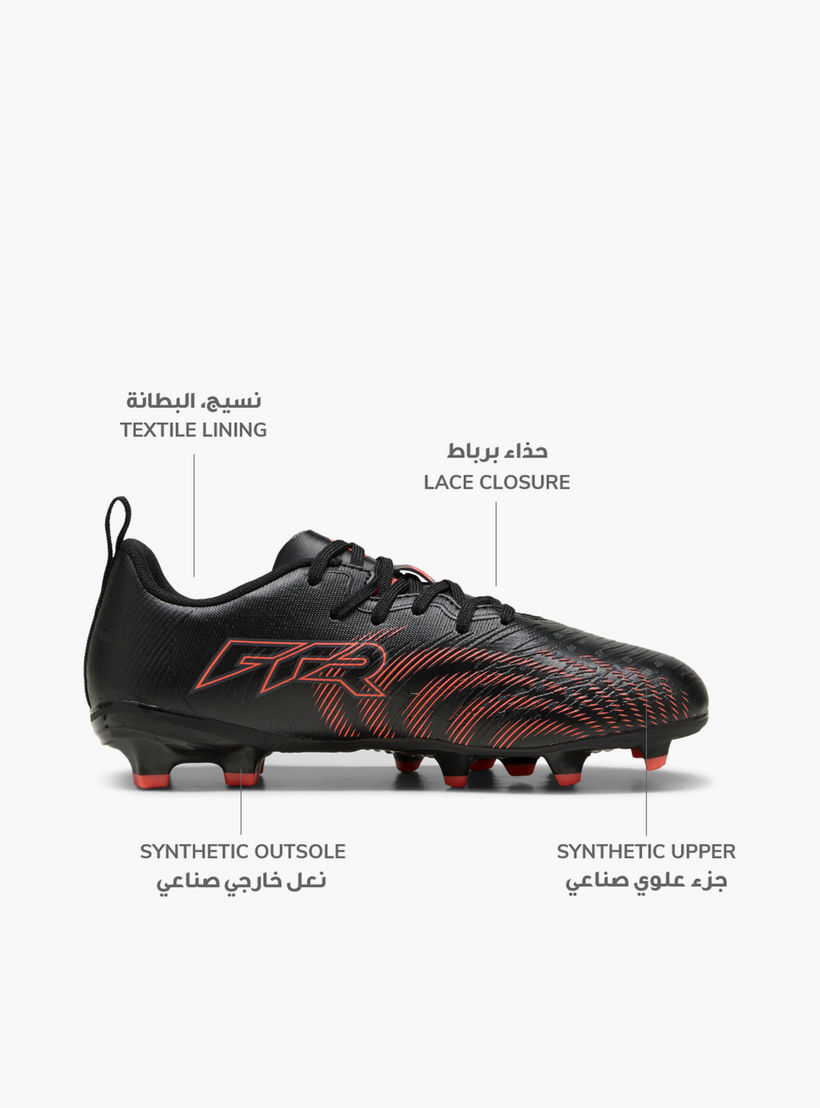 Puma Kids Future 9 Play FG/AG Lace-Up Football Firm Ground Shoes-sports-gear-football-shoes-firmground-image-2