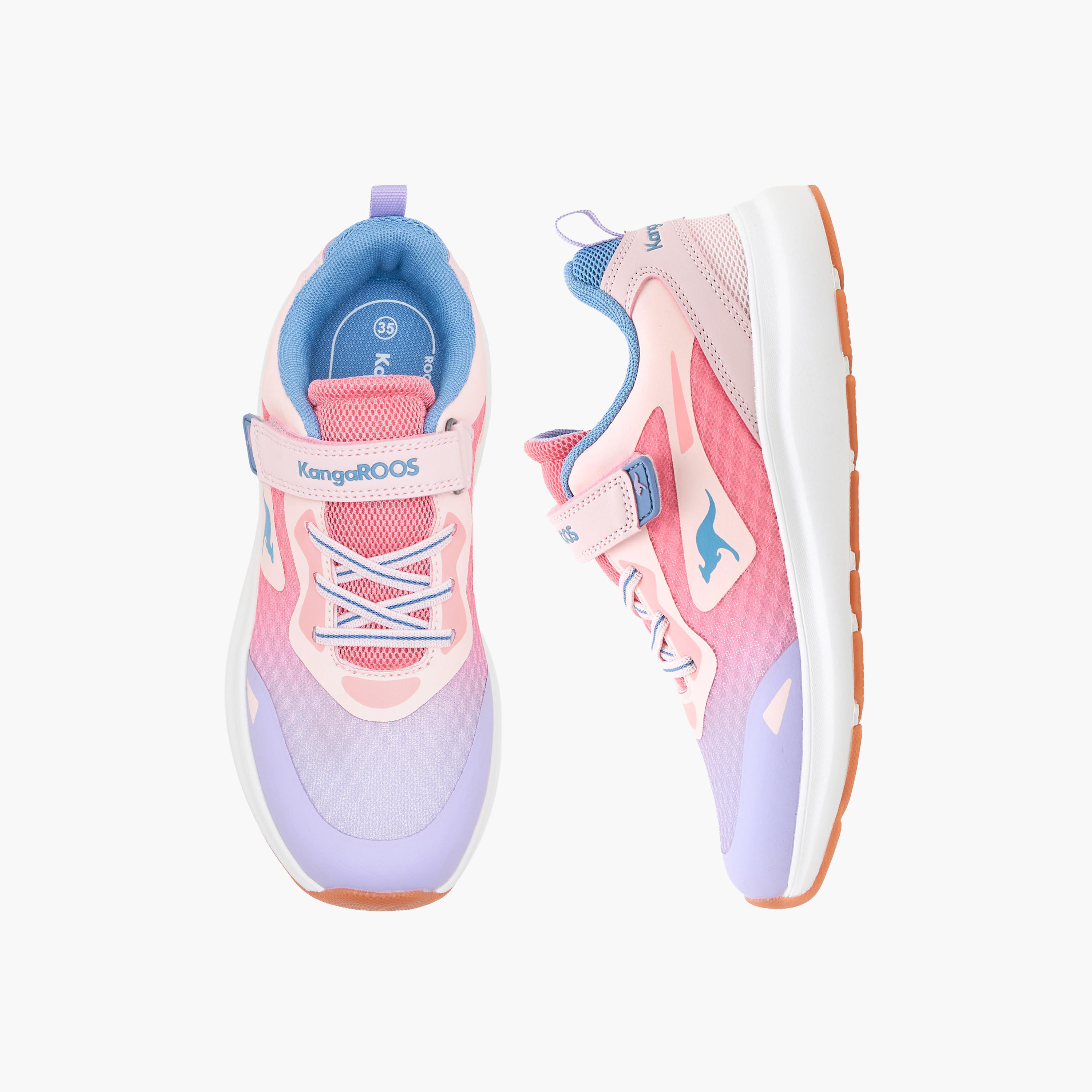 حذاء رياضي بشريط إغلاق لاصق للبنات من كانجاروز-girls-shoes-sports-image-1