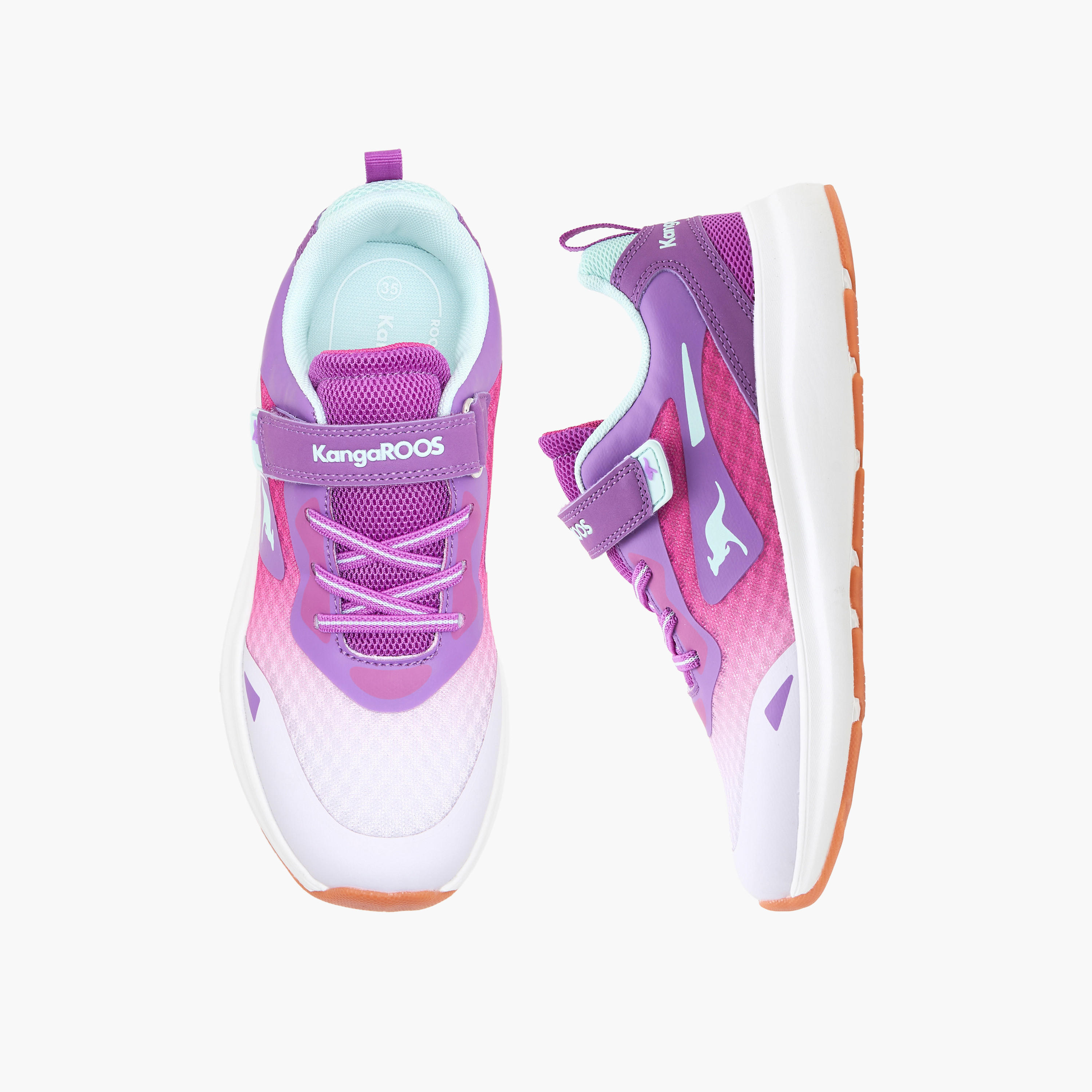 حذاء رياضي بشريط إغلاق لاصق للبنات من كانجاروز-girls-shoes-sports-image-1