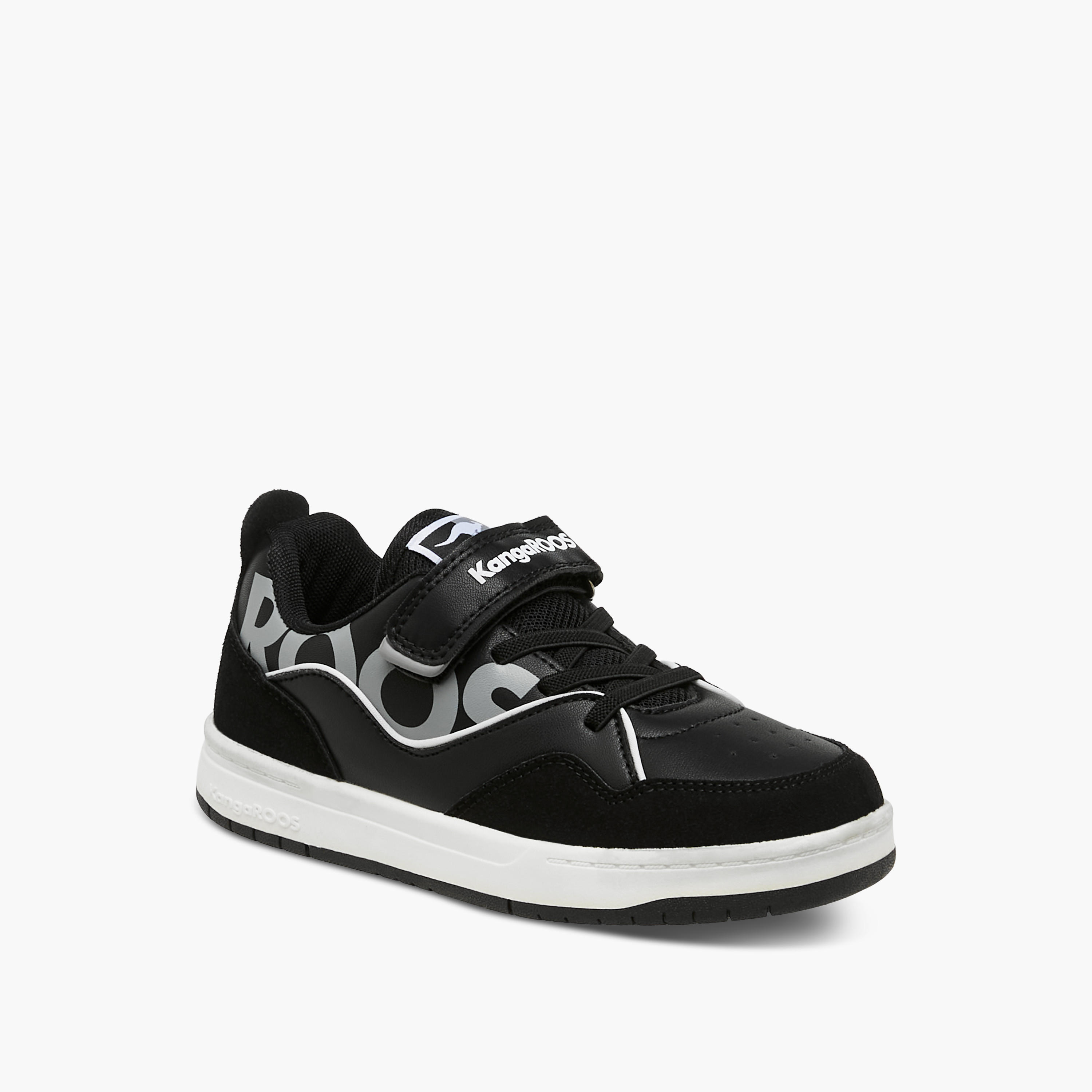KangaROOS Boys' Panelled Sneakers with Hook and Loop Closure-boys-shoes-sneakers-image-2