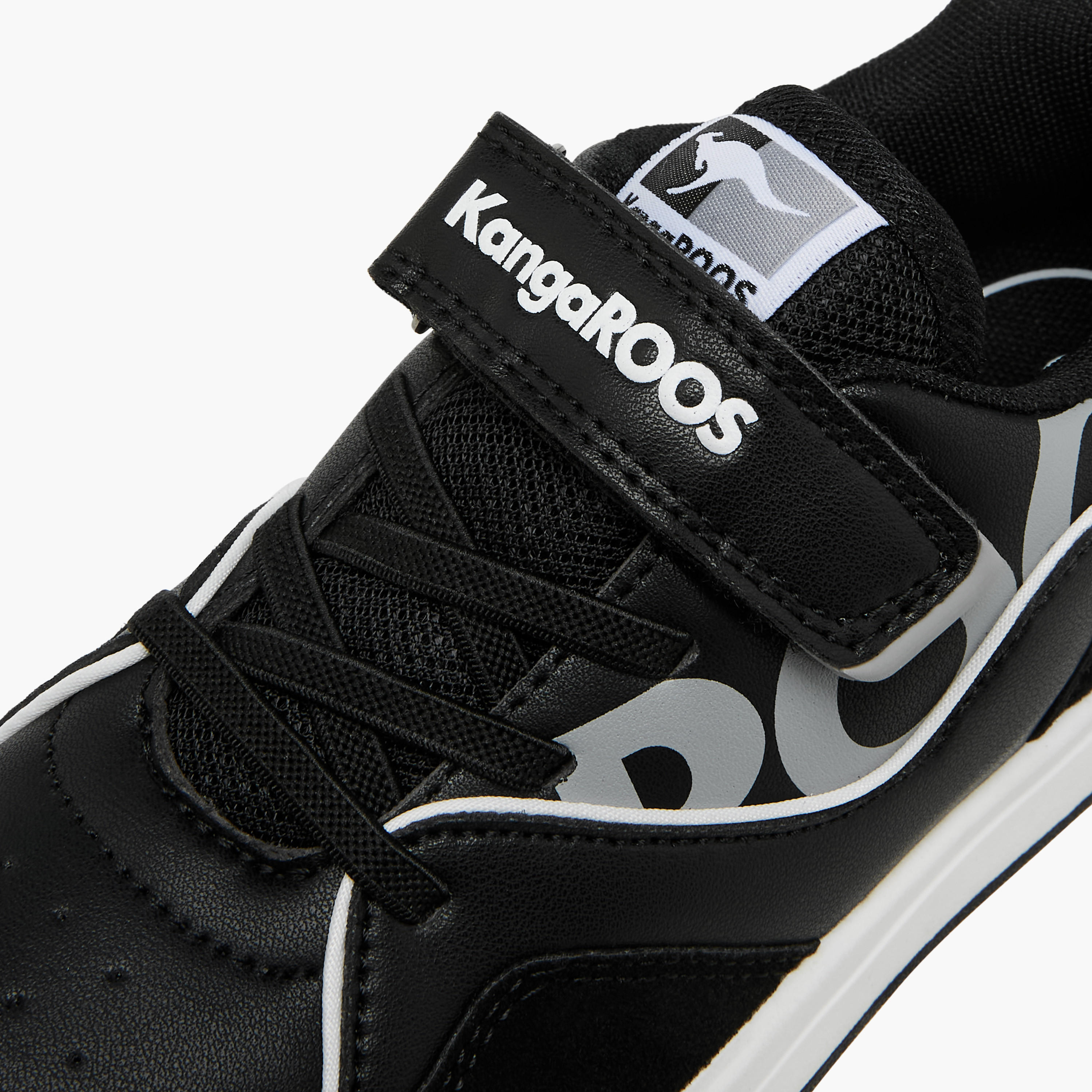 KangaROOS Boys' Panelled Sneakers with Hook and Loop Closure-boys-shoes-sneakers-image-4