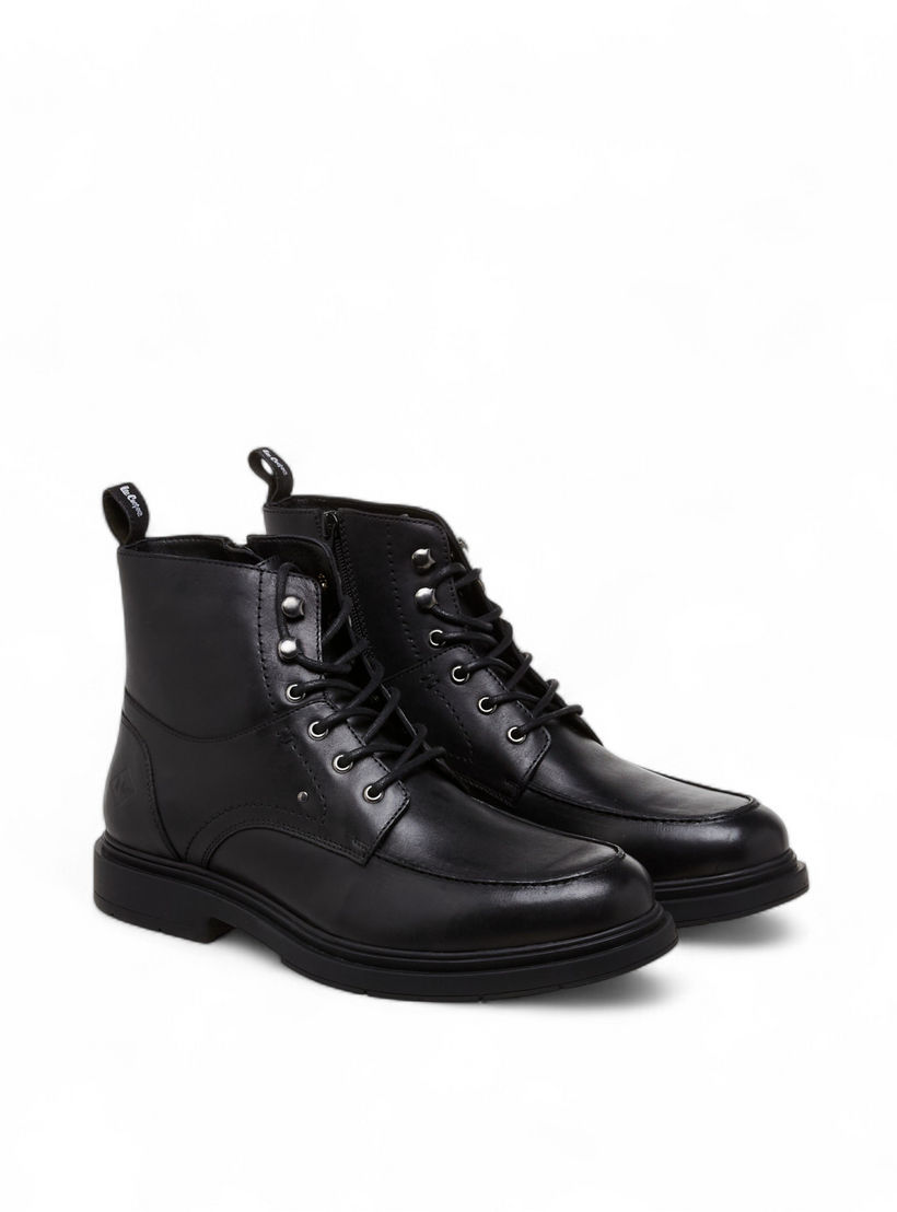 Lee Cooper Men Leather Ankle Length Boots-men-shoes-boots-image-1