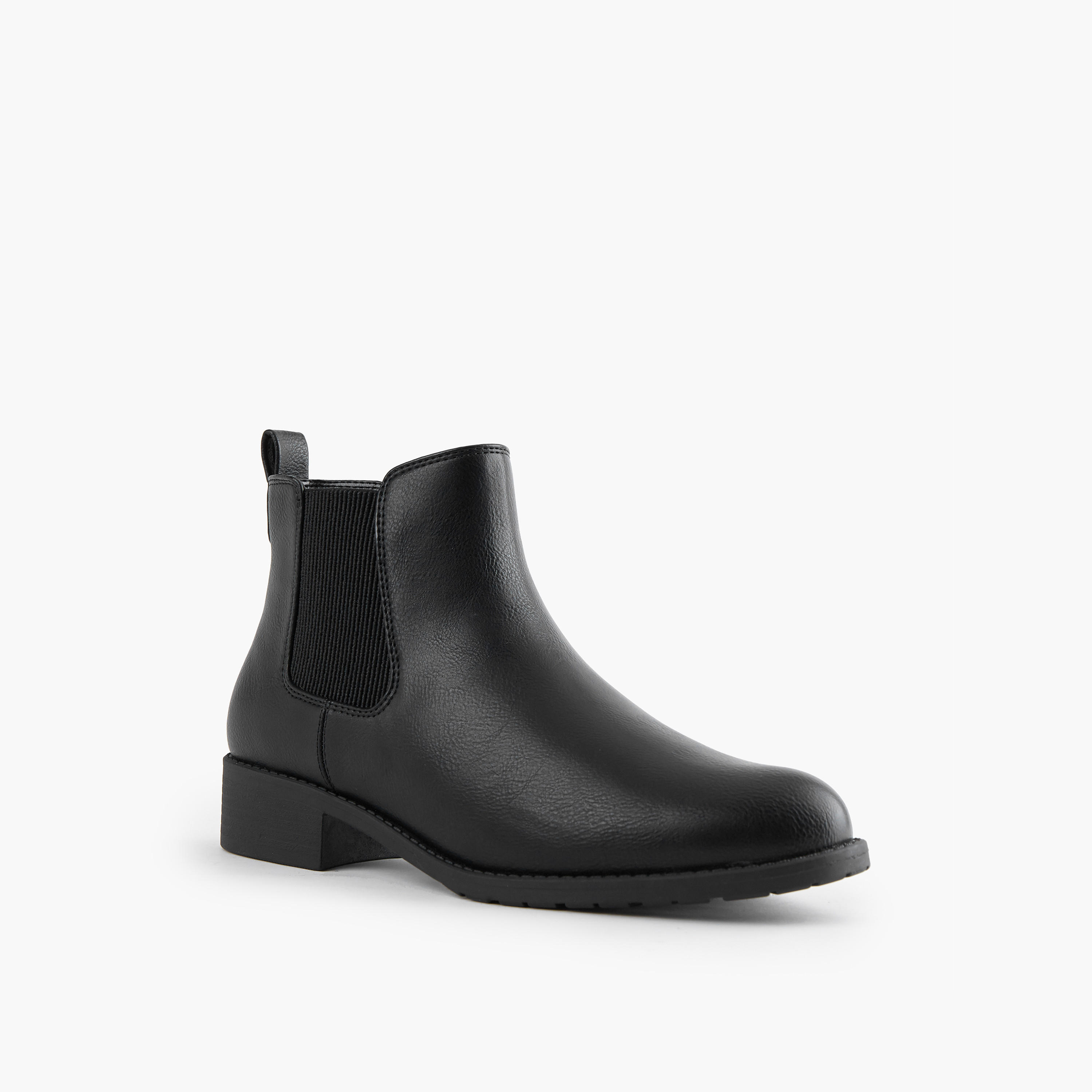 Celeste Women's Solid Block Heel Chelsea Boots with Pull Tab-women-shoes-boots-image-2