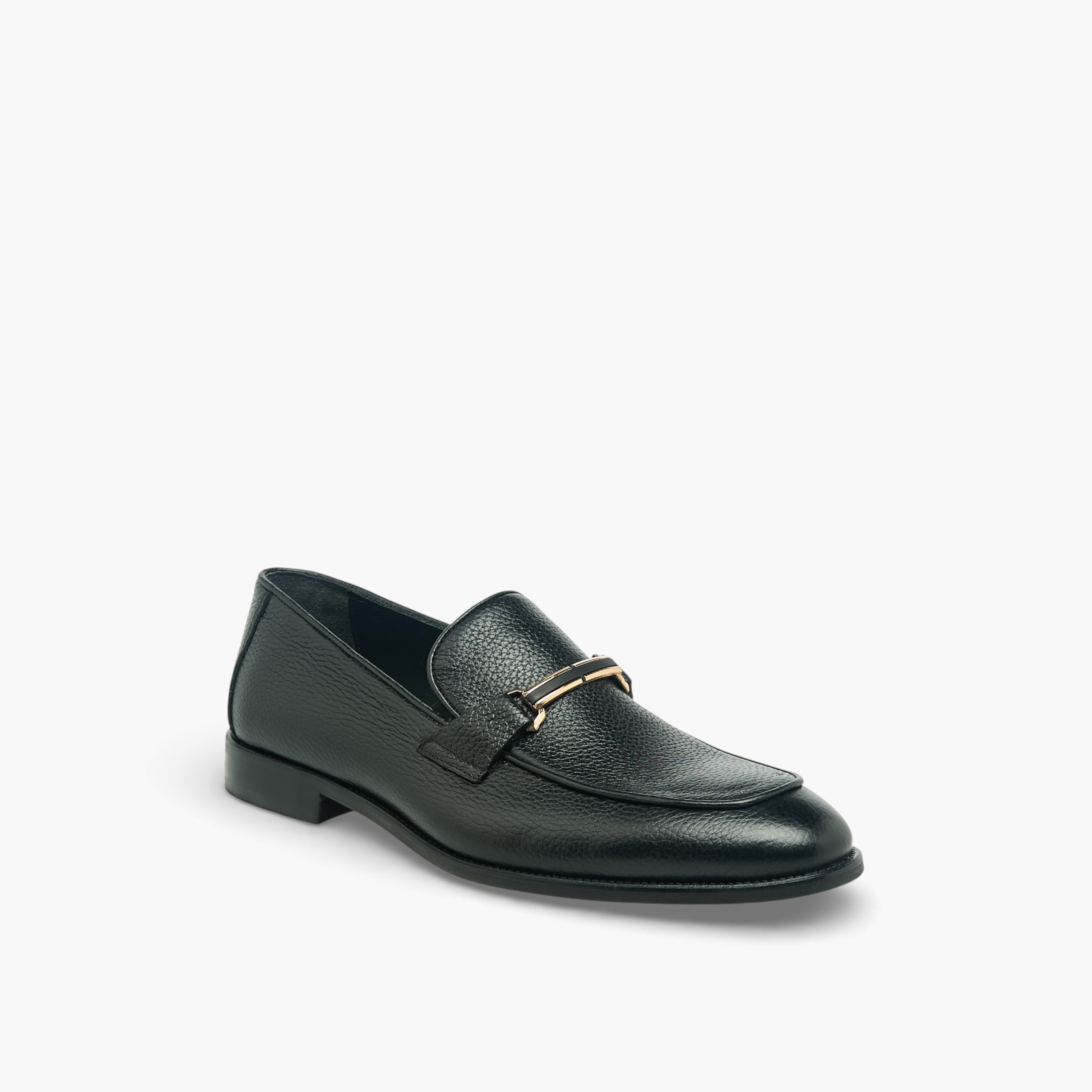 Duchini Men Metal Accent Genuine Leather Loafers-men-shoes-loafersandmoccasins-image-2