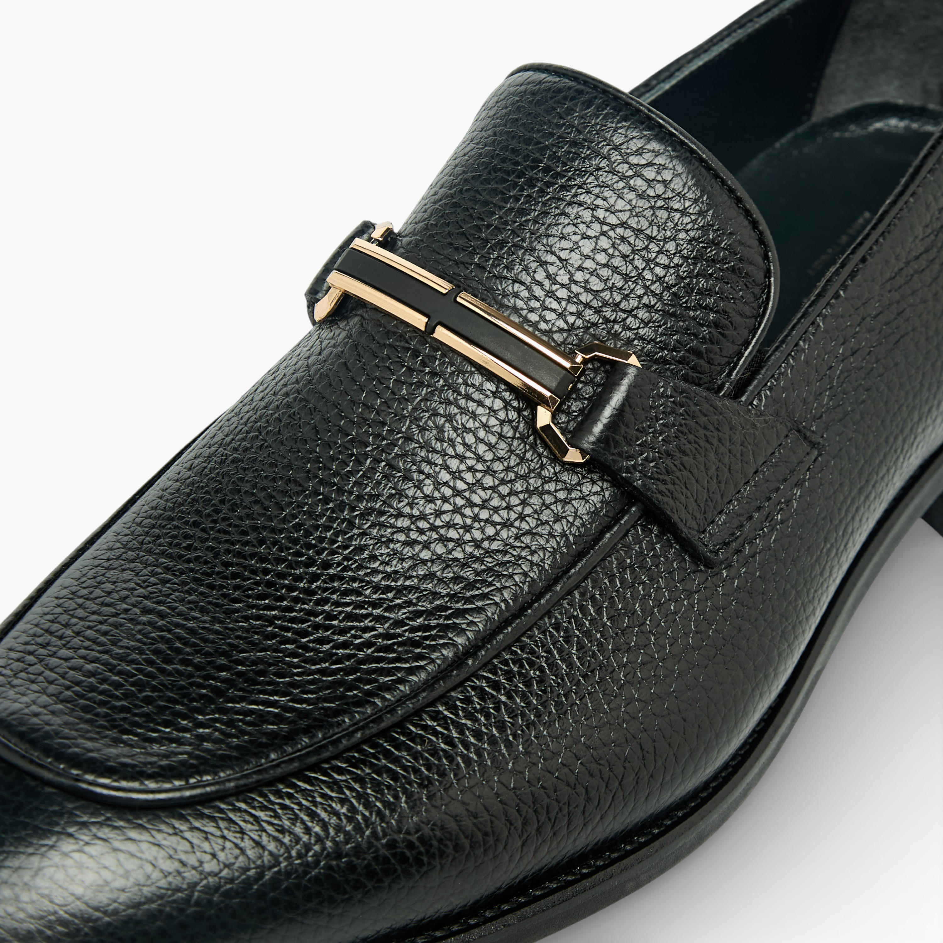 Duchini Men Metal Accent Genuine Leather Loafers-men-shoes-loafersandmoccasins-image-4