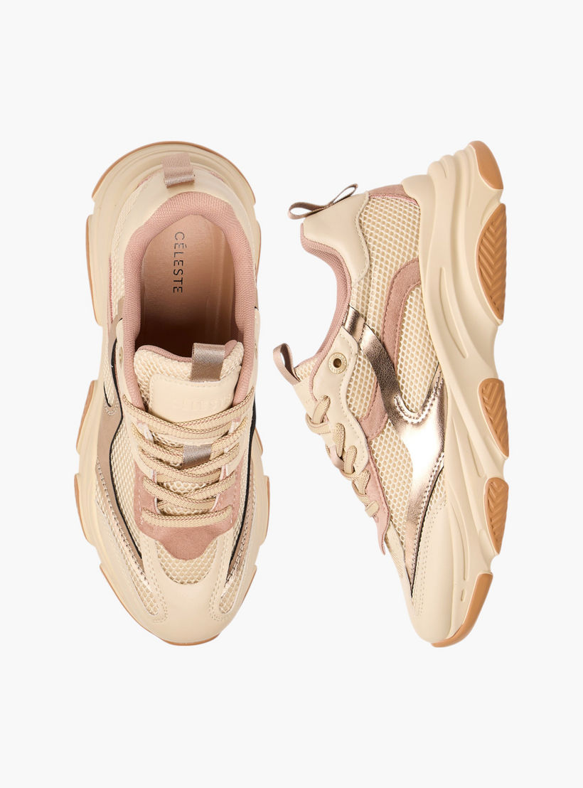 Celeste Women's Panelled Lace-Up Sneakers with Pull Tab-women-shoes-sneakers-image-1