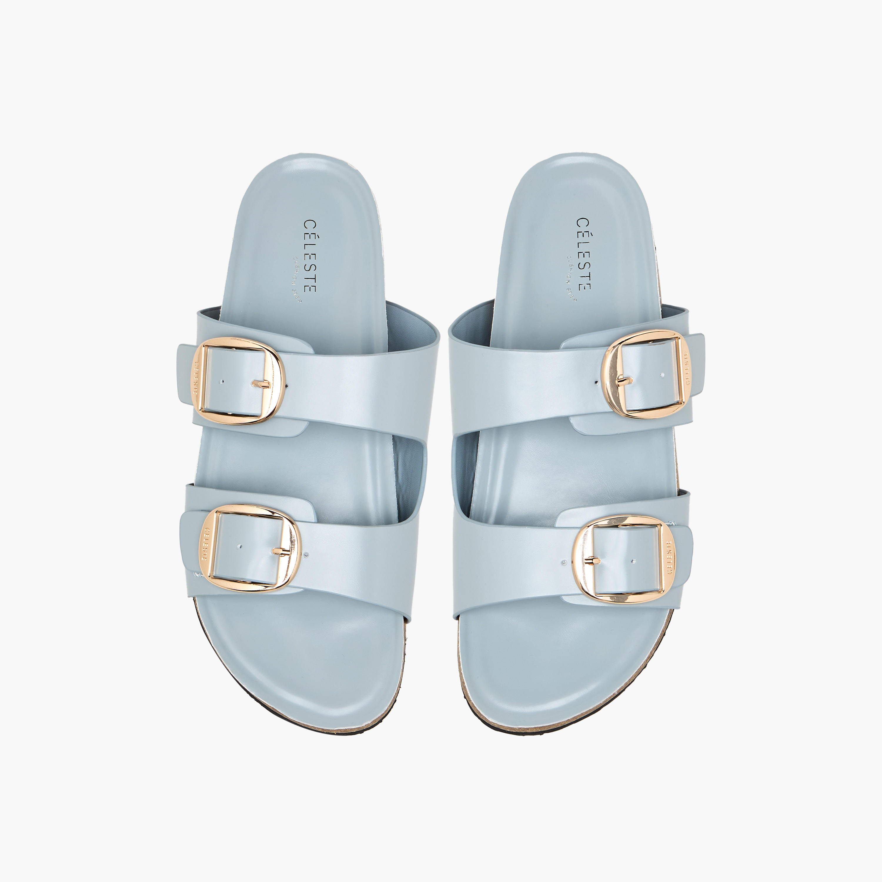 Celeste Women Buckle Detail Slide Sandals-women-shoes-sandals-flats-image-1