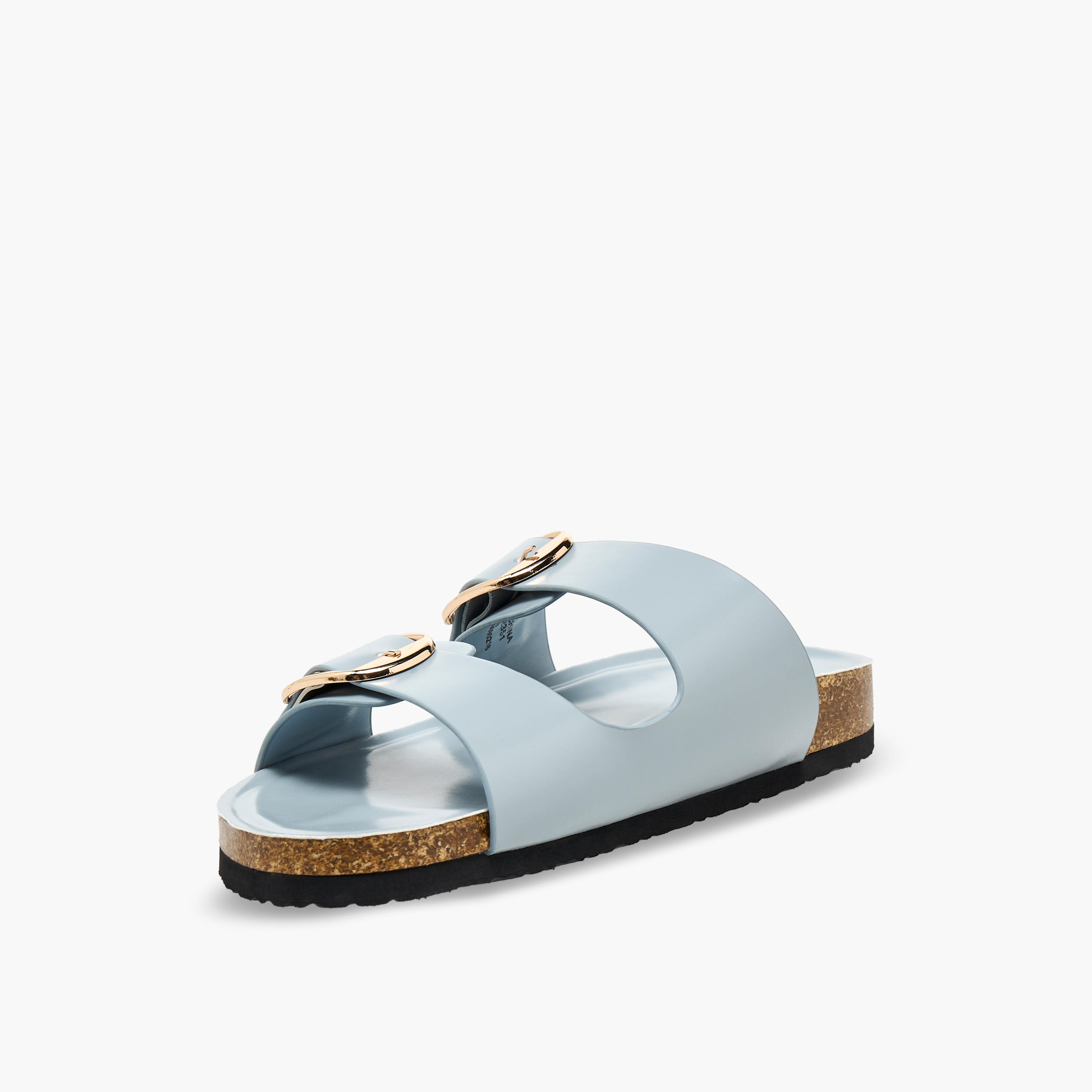 Celeste Women Buckle Detail Slide Sandals-women-shoes-sandals-flats-image-3