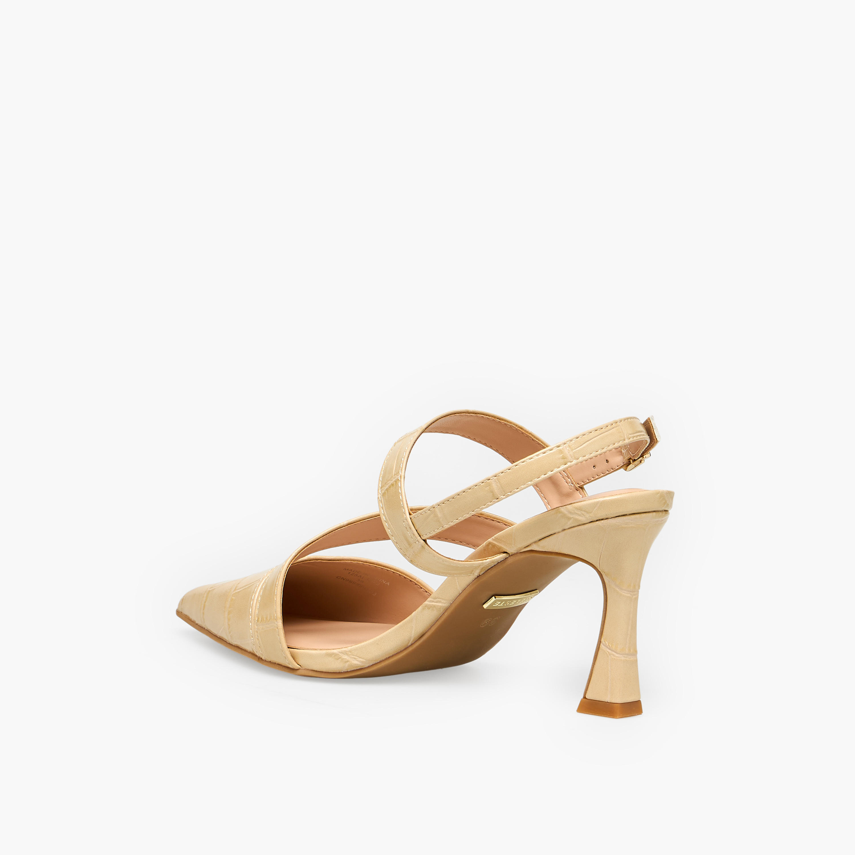 Celeste Textured Pointed Toe Stiletto Heel Sandals-women-shoes-sandals-heeled-image-5