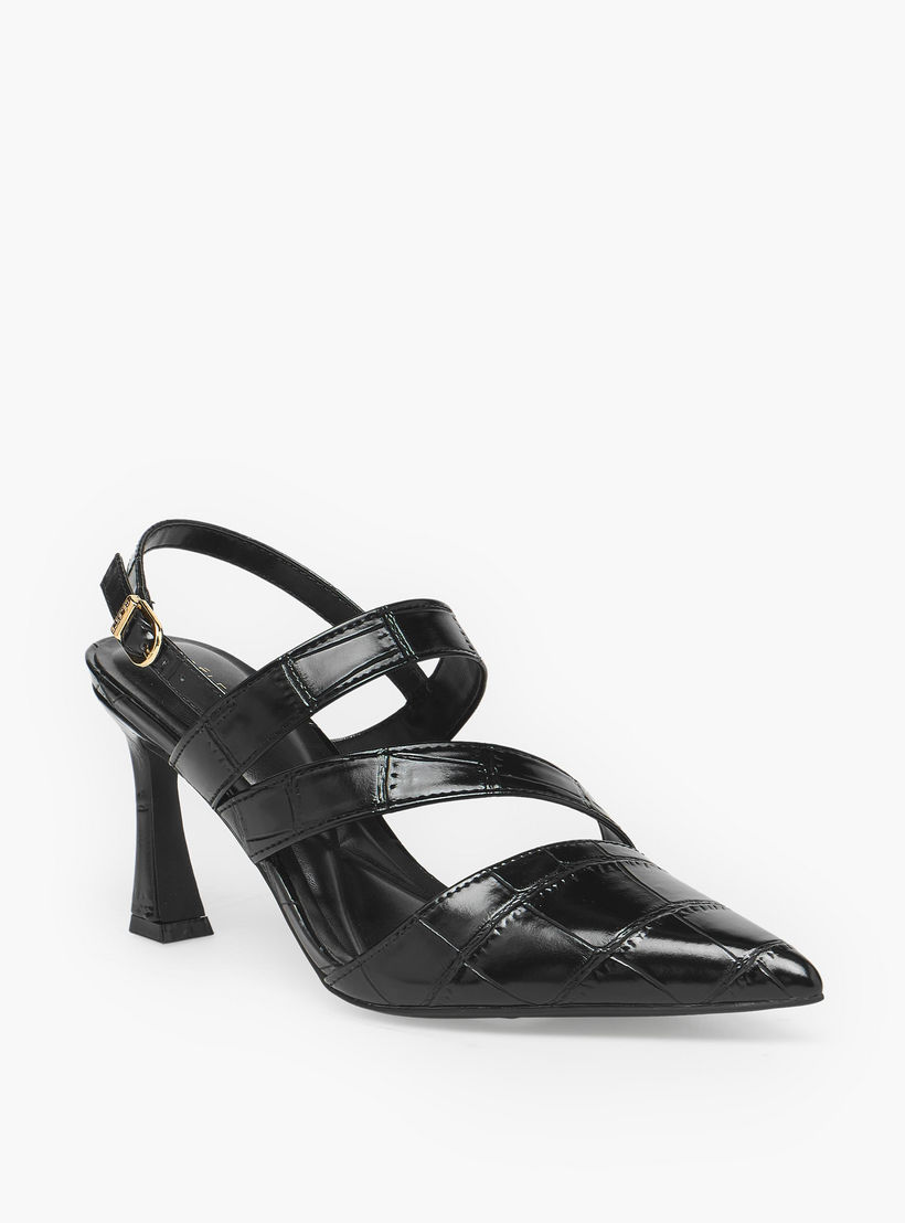 Celeste Textured Pointed Toe Stiletto Heel Sandals-women-shoes-sandals-heeled-image-2
