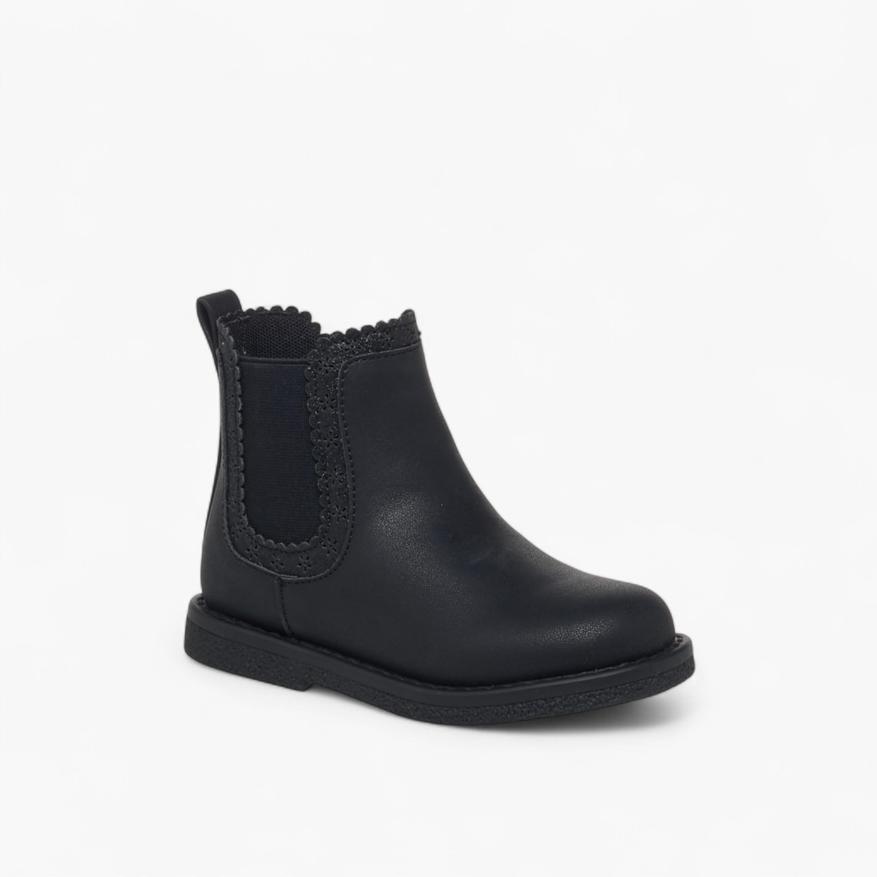 Juniors Cutout Detail Ankle Boots with Zip Closure-girls-shoes-boots-image-2