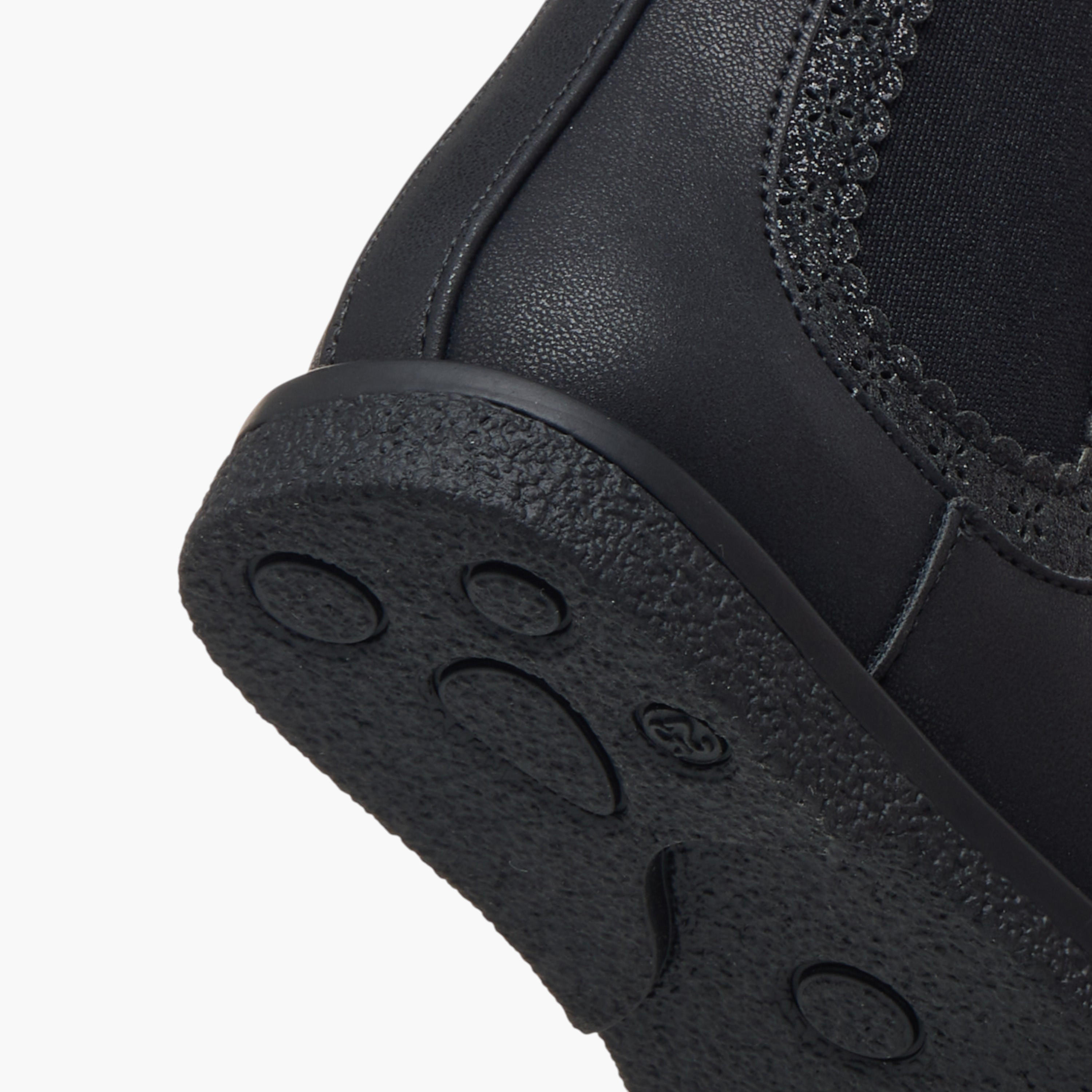 Juniors Cutout Detail Ankle Boots with Zip Closure-girls-shoes-boots-image-6