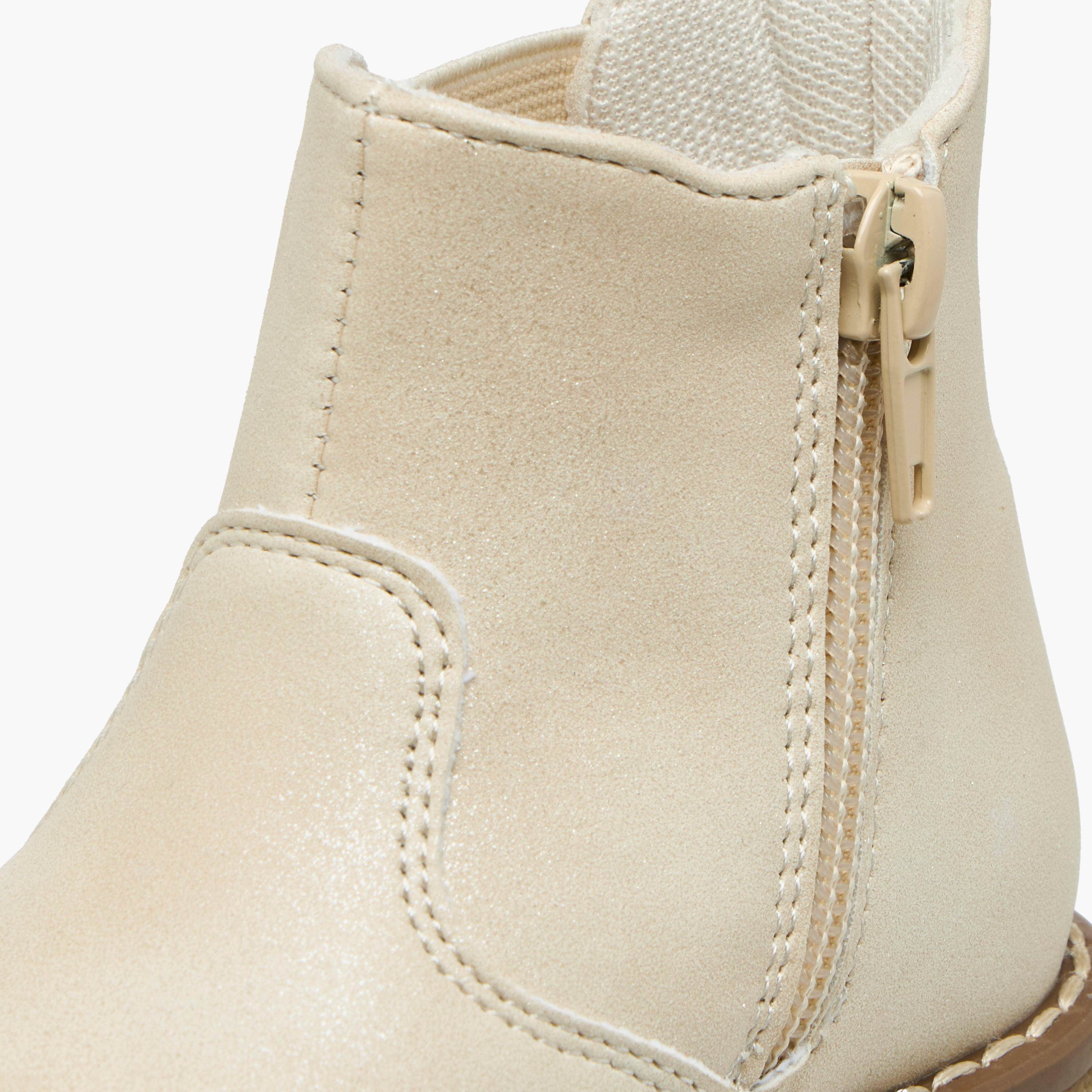 Juniors Embroidered Ankle Boots with Zip Closure-girls-shoes-boots-image-6