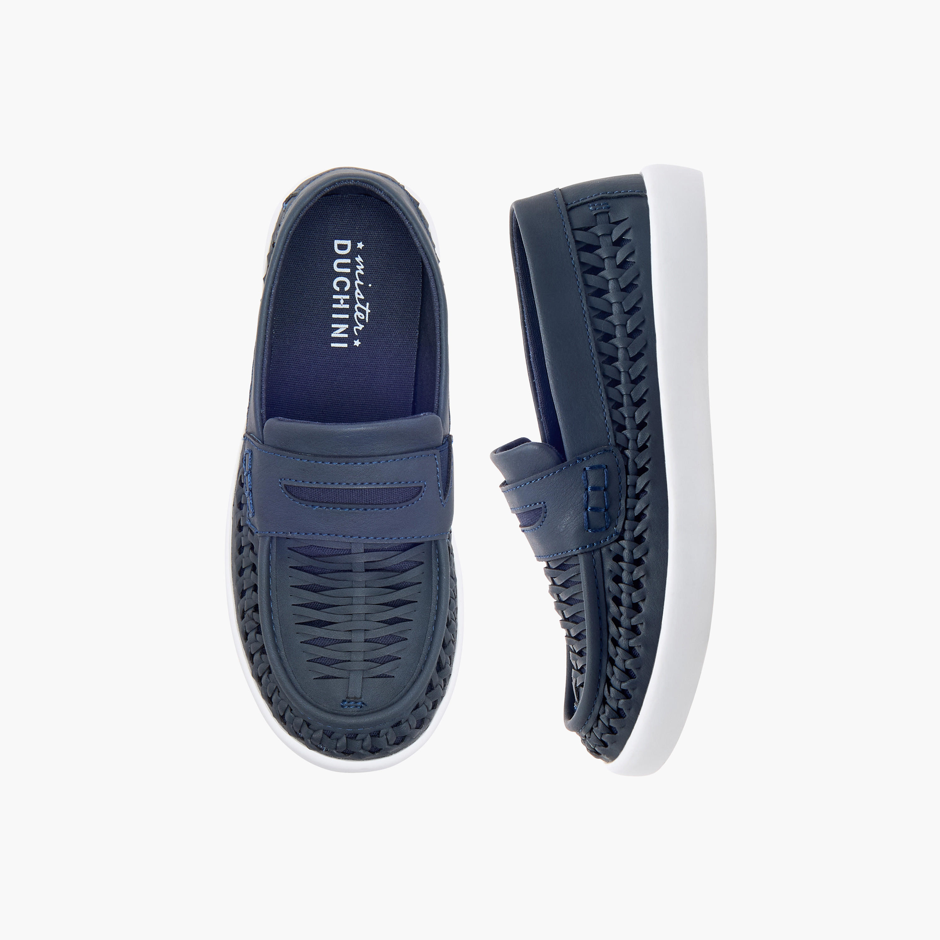 حذاء كلاسيكي سهل الارتداء منسوج بارز الملمس من مستر دوتشيتي-boys-shoes-loafers-image-1
