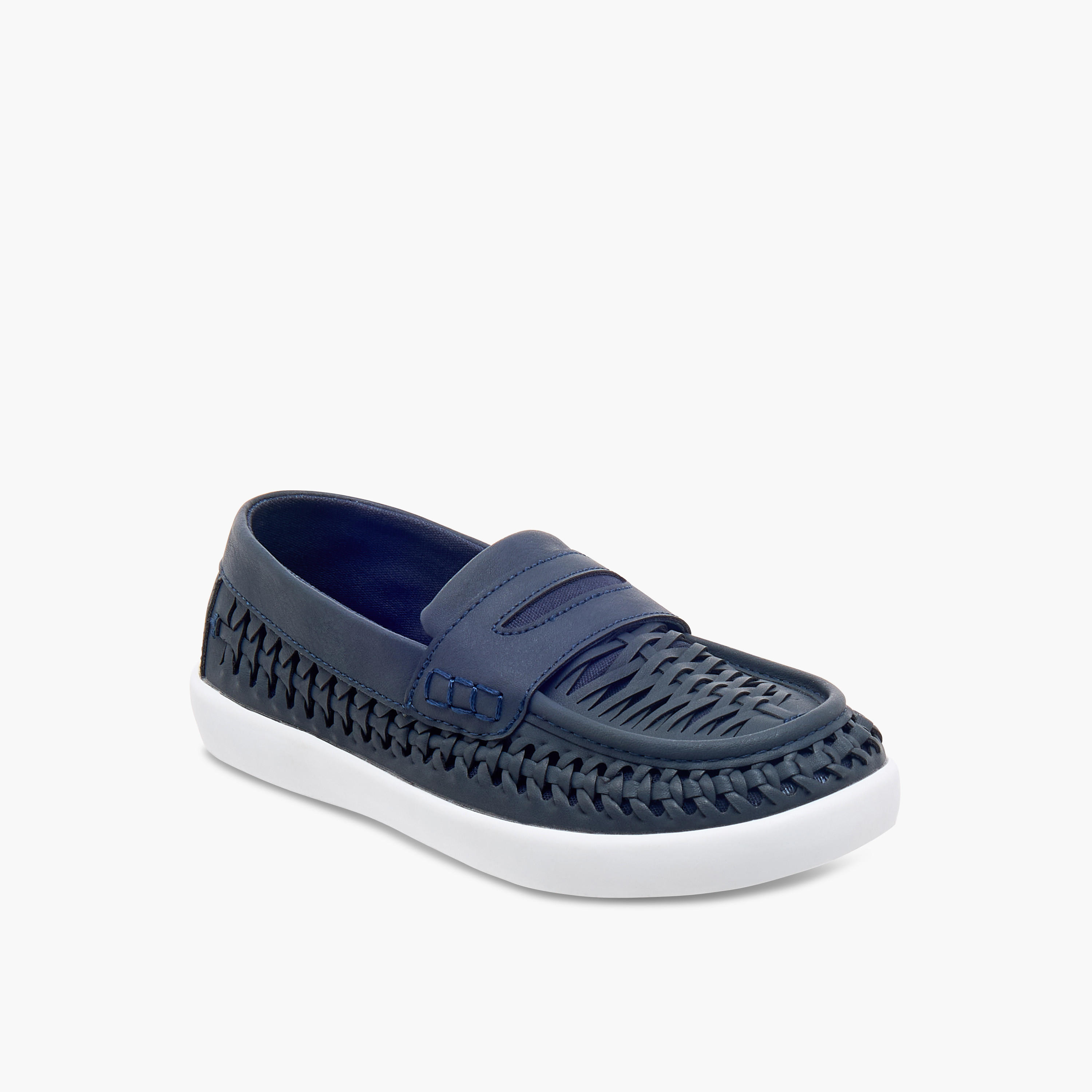 حذاء كلاسيكي سهل الارتداء منسوج بارز الملمس من مستر دوتشيتي-boys-shoes-loafers-image-2