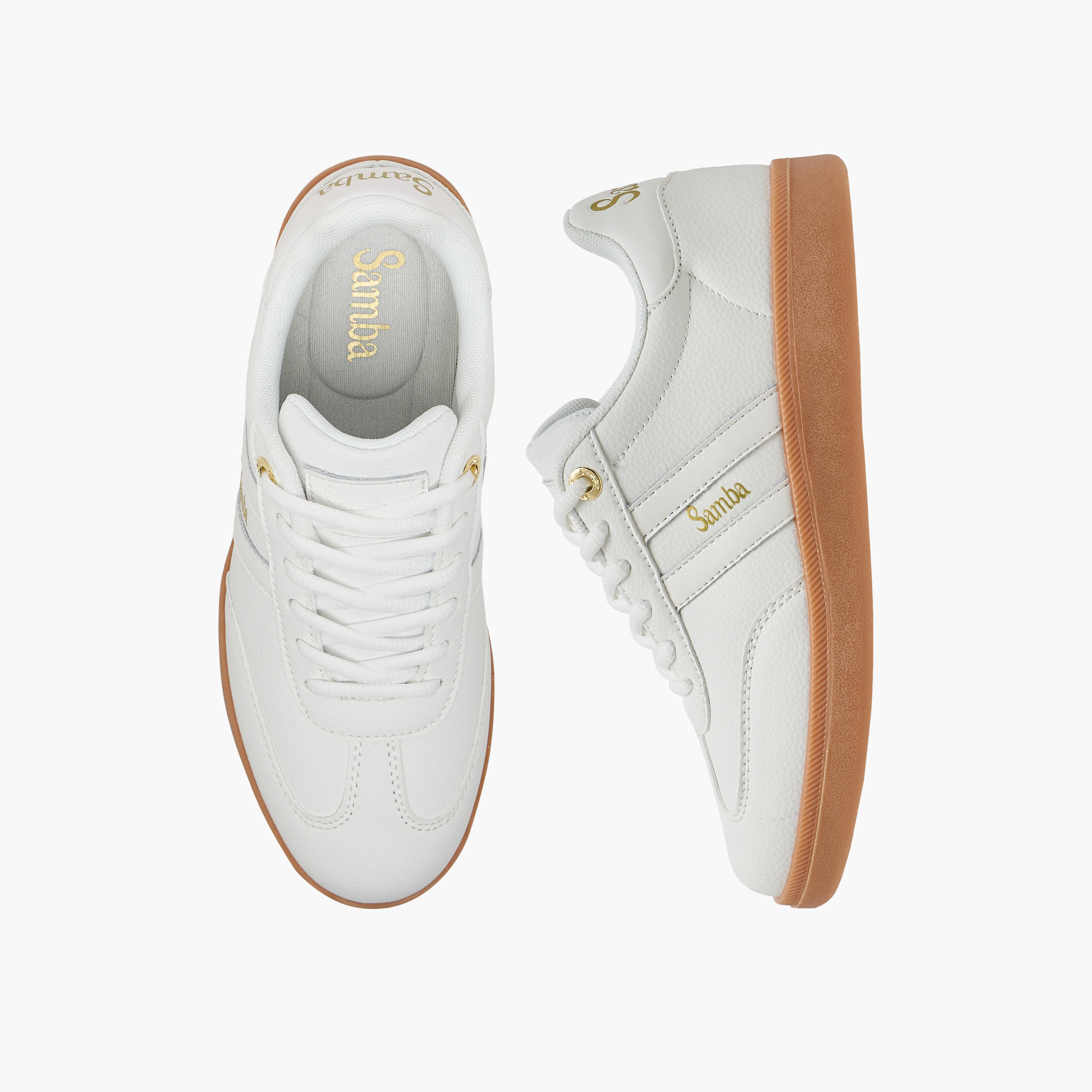 Samba Womens' Panelled Ankle Sneakers with Lace-Up Closure-women-shoes-sneakers-image-1