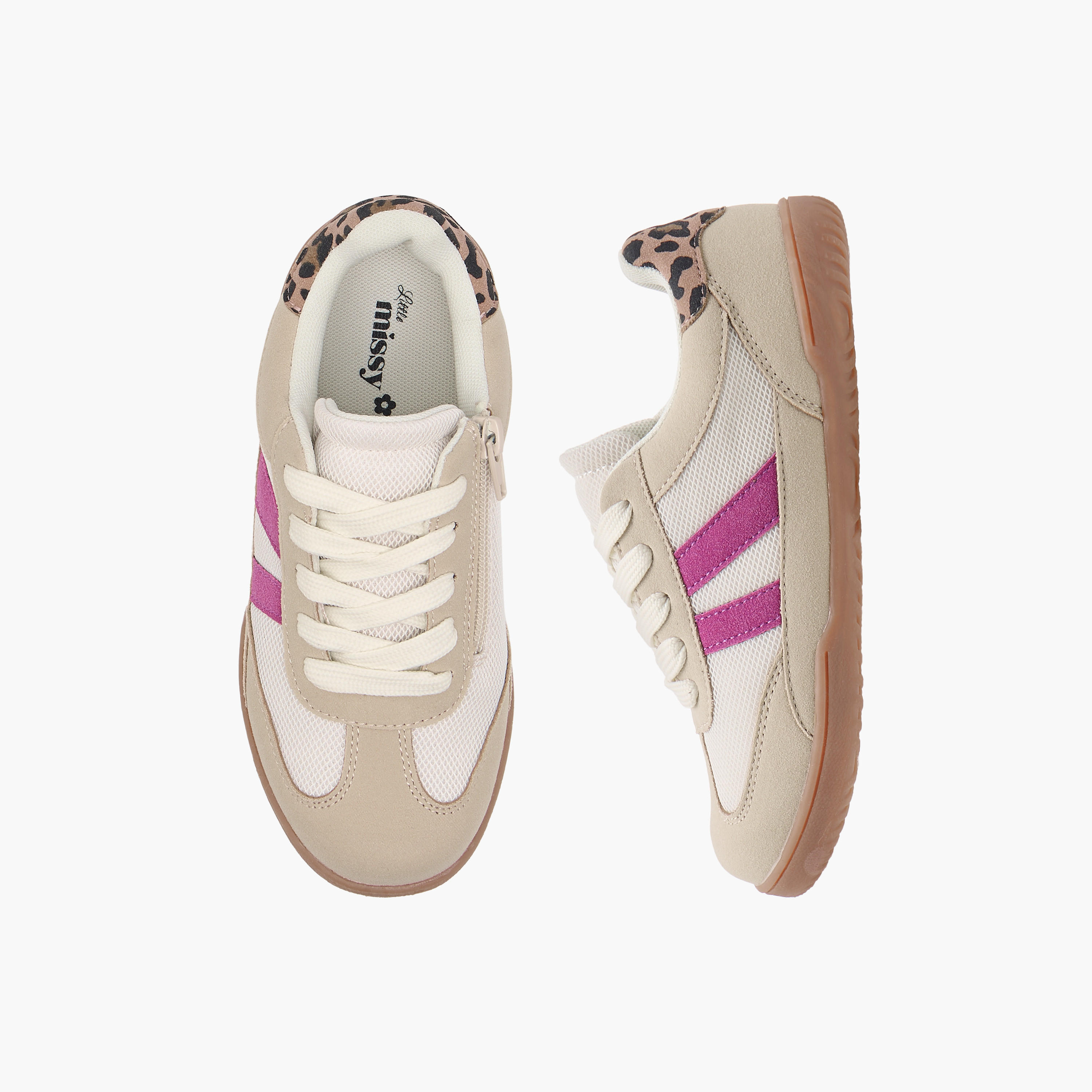 Little Missy Panelled Lace-Up Sneakers-girls-shoes-sneakers-image-1