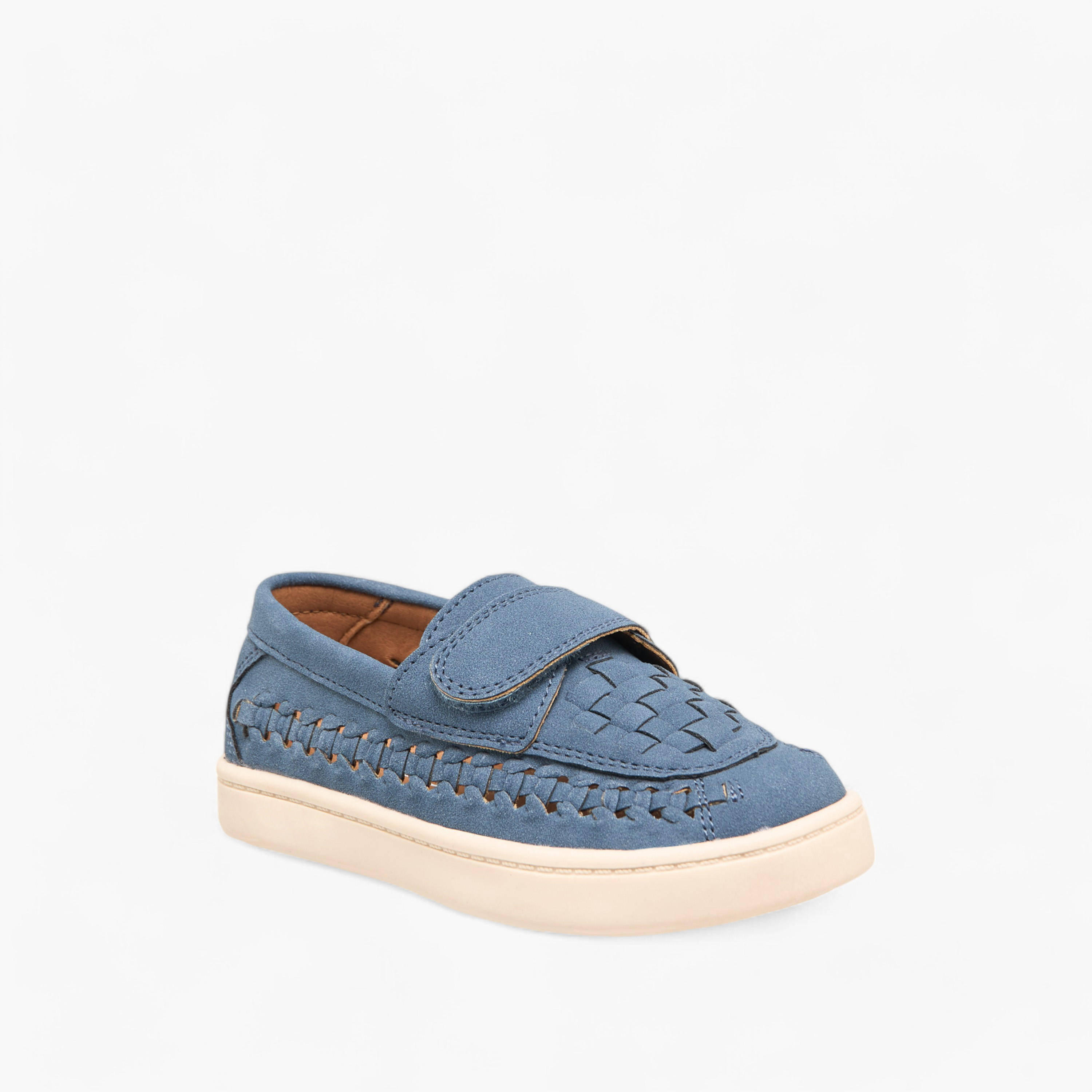 حذاء منسوج بارز الملمس سهل الارتداء بشريط إغلاق من بيرفيت-boys-shoes-loafers-image-2