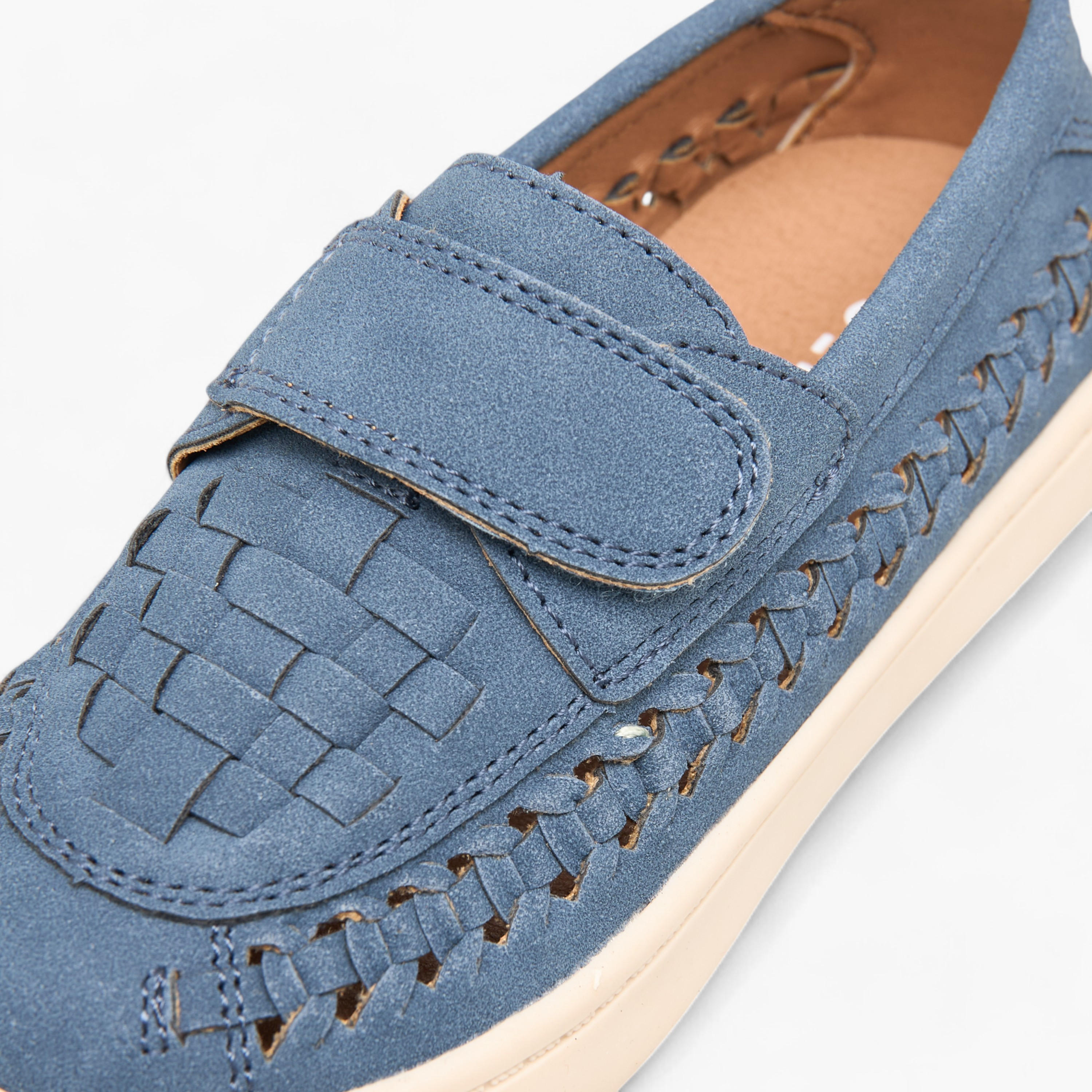حذاء منسوج بارز الملمس سهل الارتداء بشريط إغلاق من بيرفيت-boys-shoes-loafers-image-4